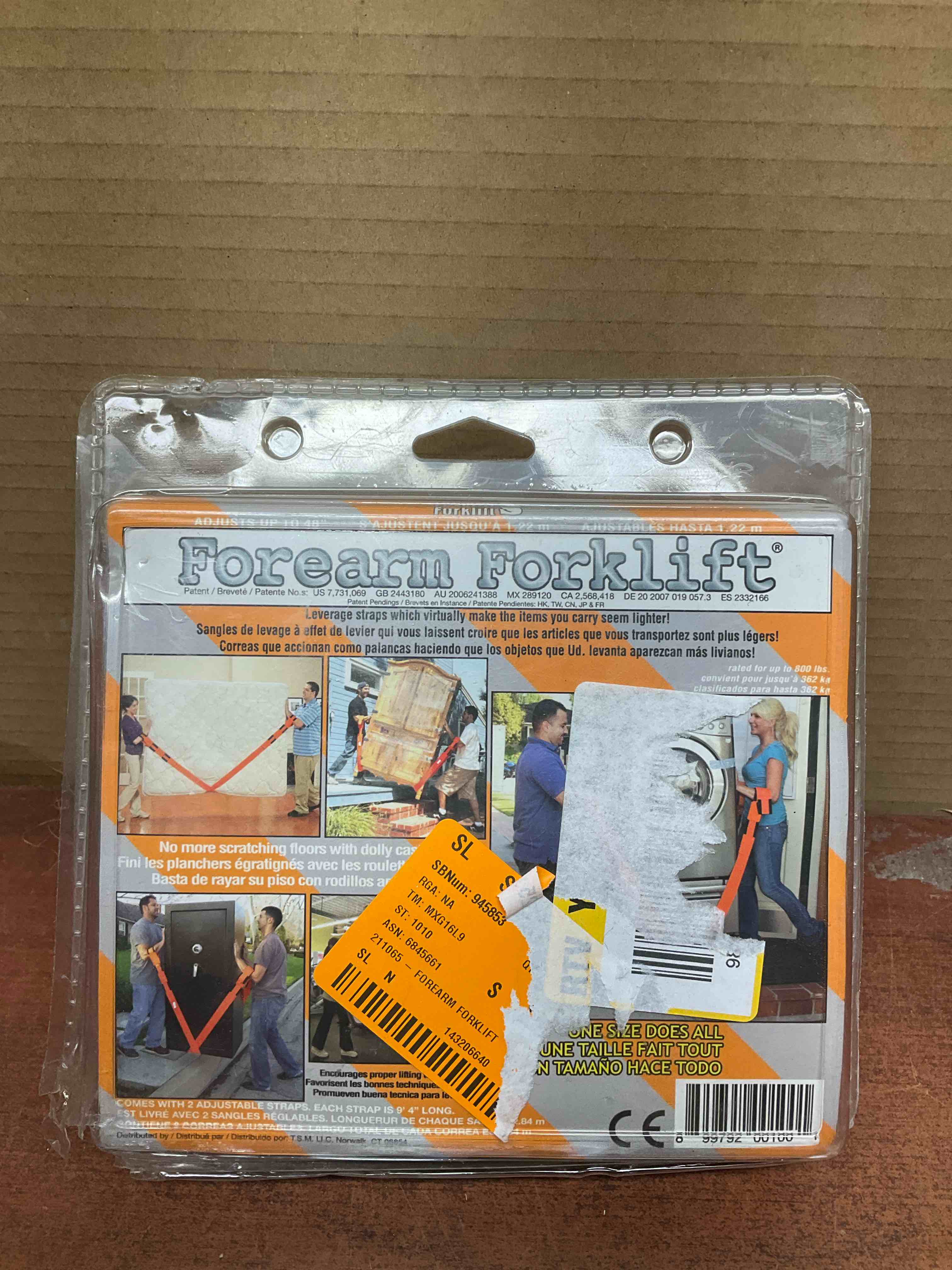 Forearm Forklift Lifting Straps  Orange