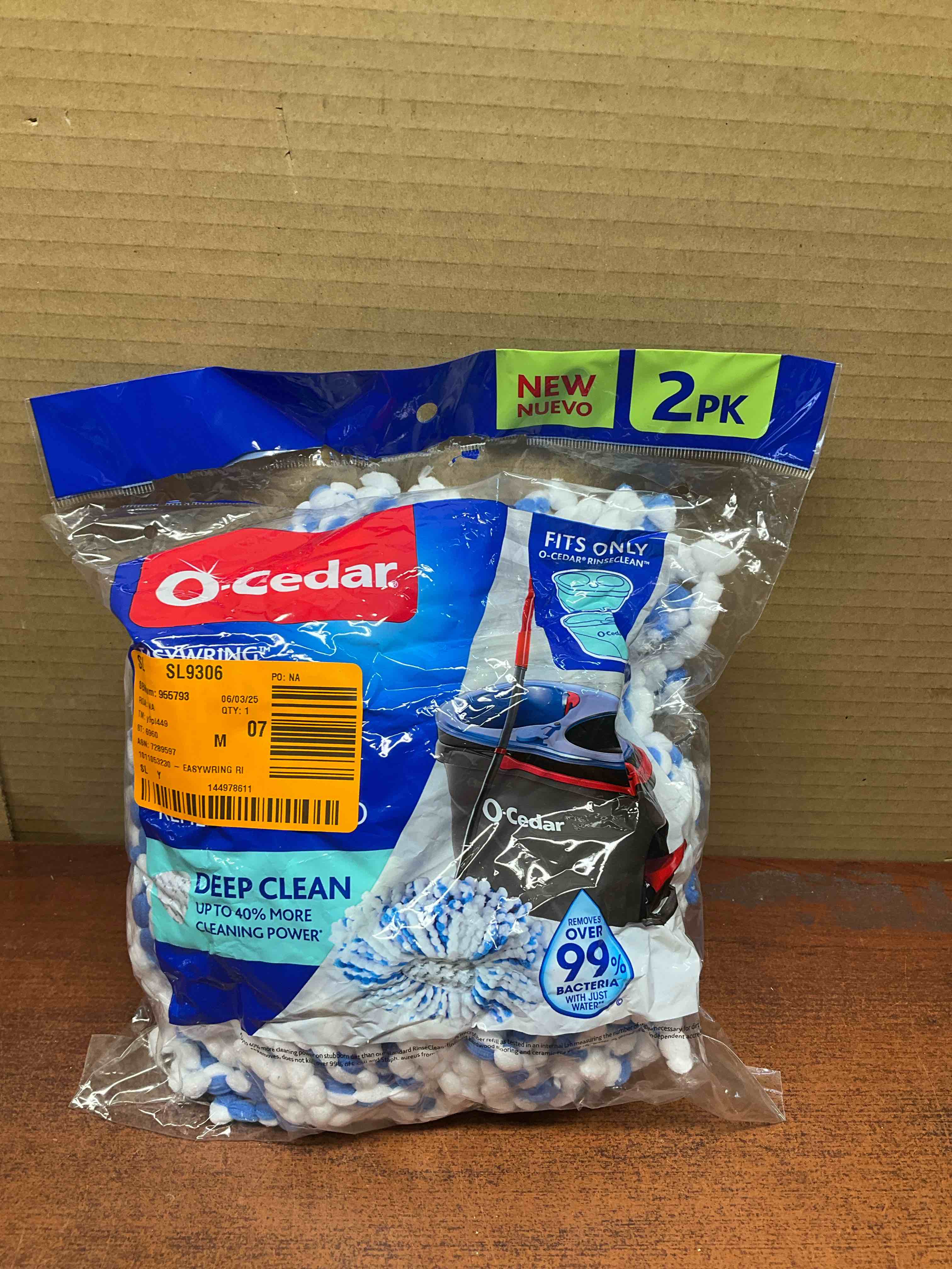 O-Cedar EasyWring RinseClean Deep Clean Refill - 2pk
