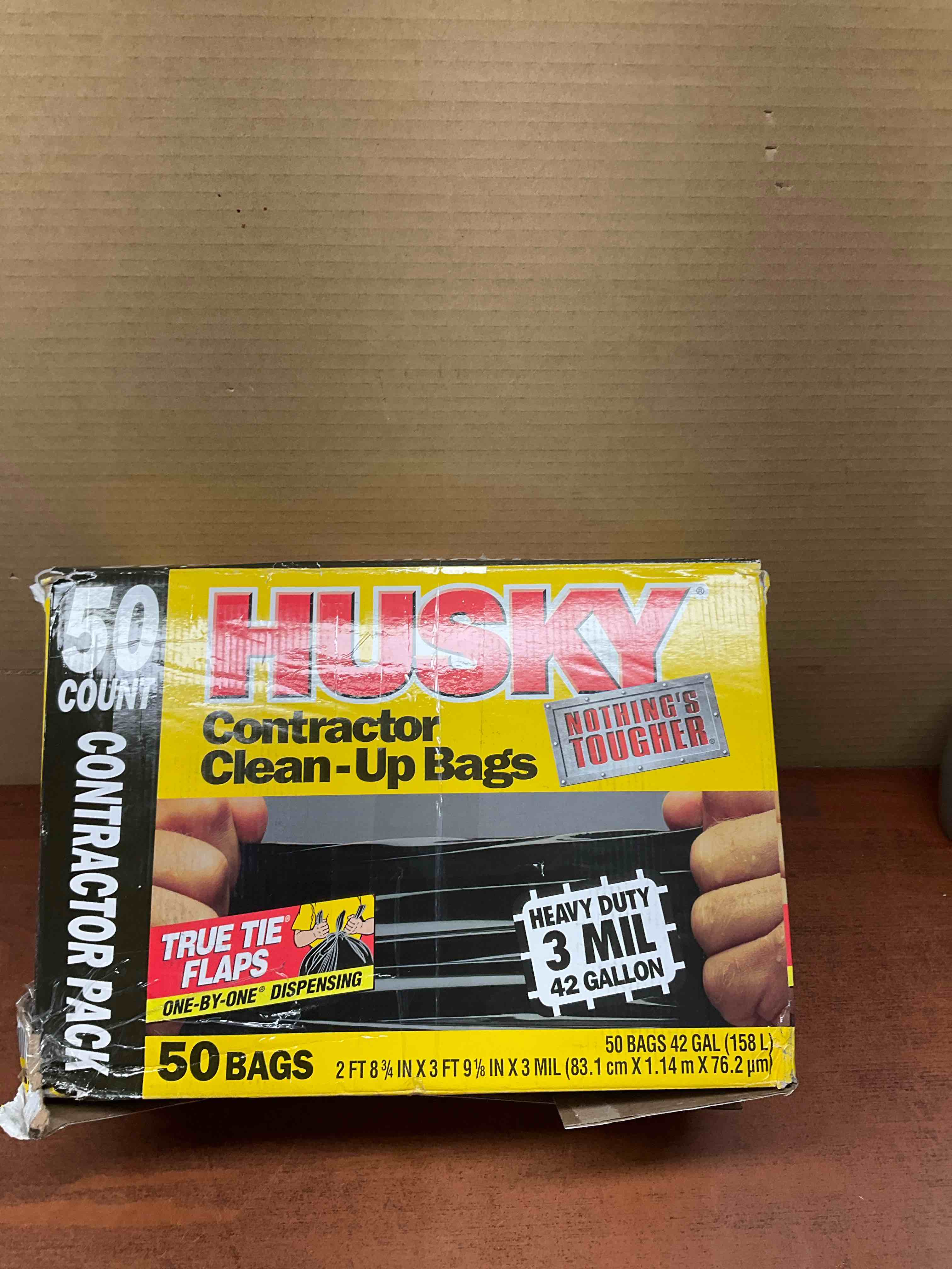 42 Gallon Contractor Trash Bag Heavy Duty Garbage Compostable Husky Recyclable