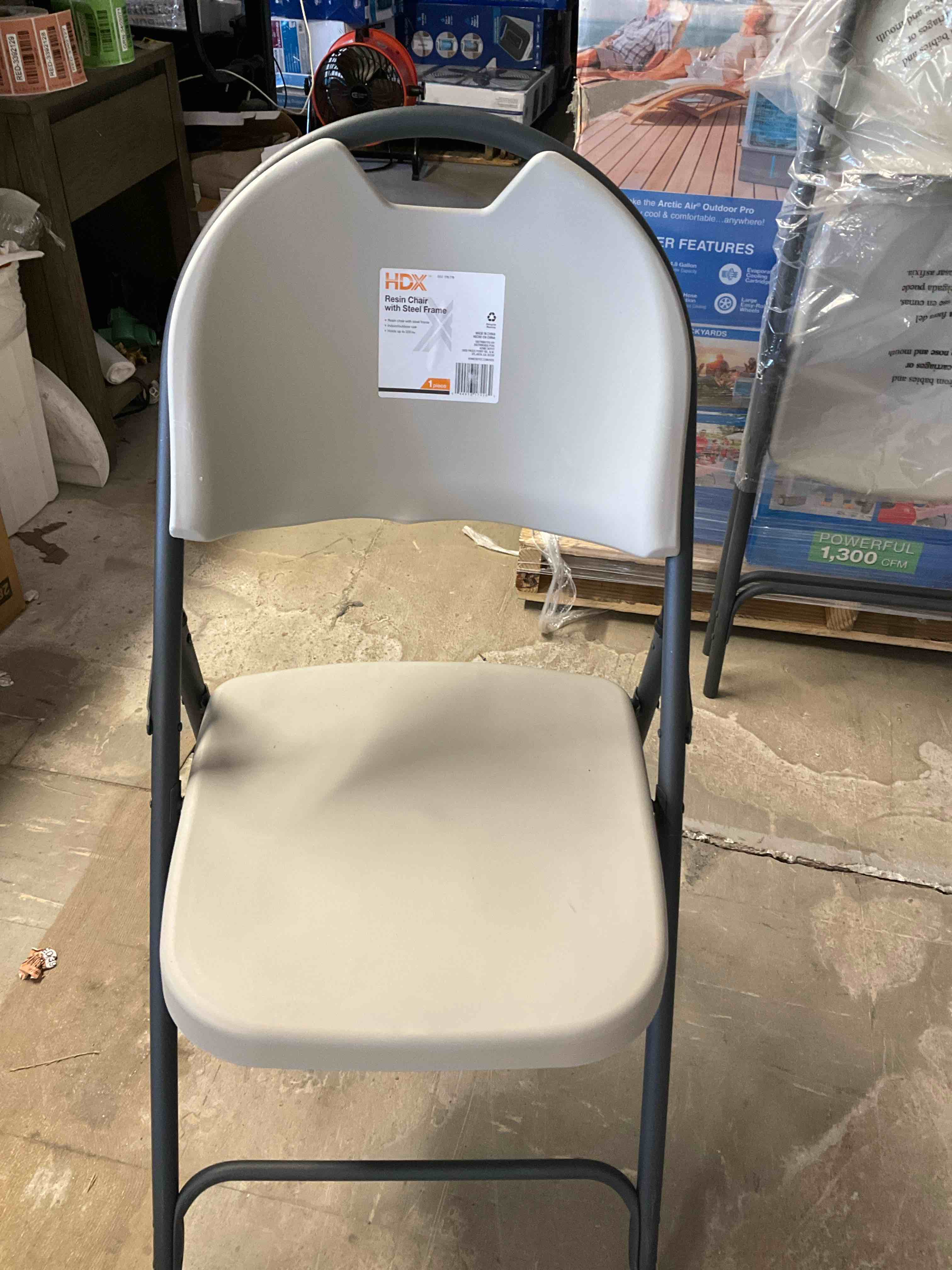 Earth Tan Plastic Seat Outdoor Safe Folding Chair