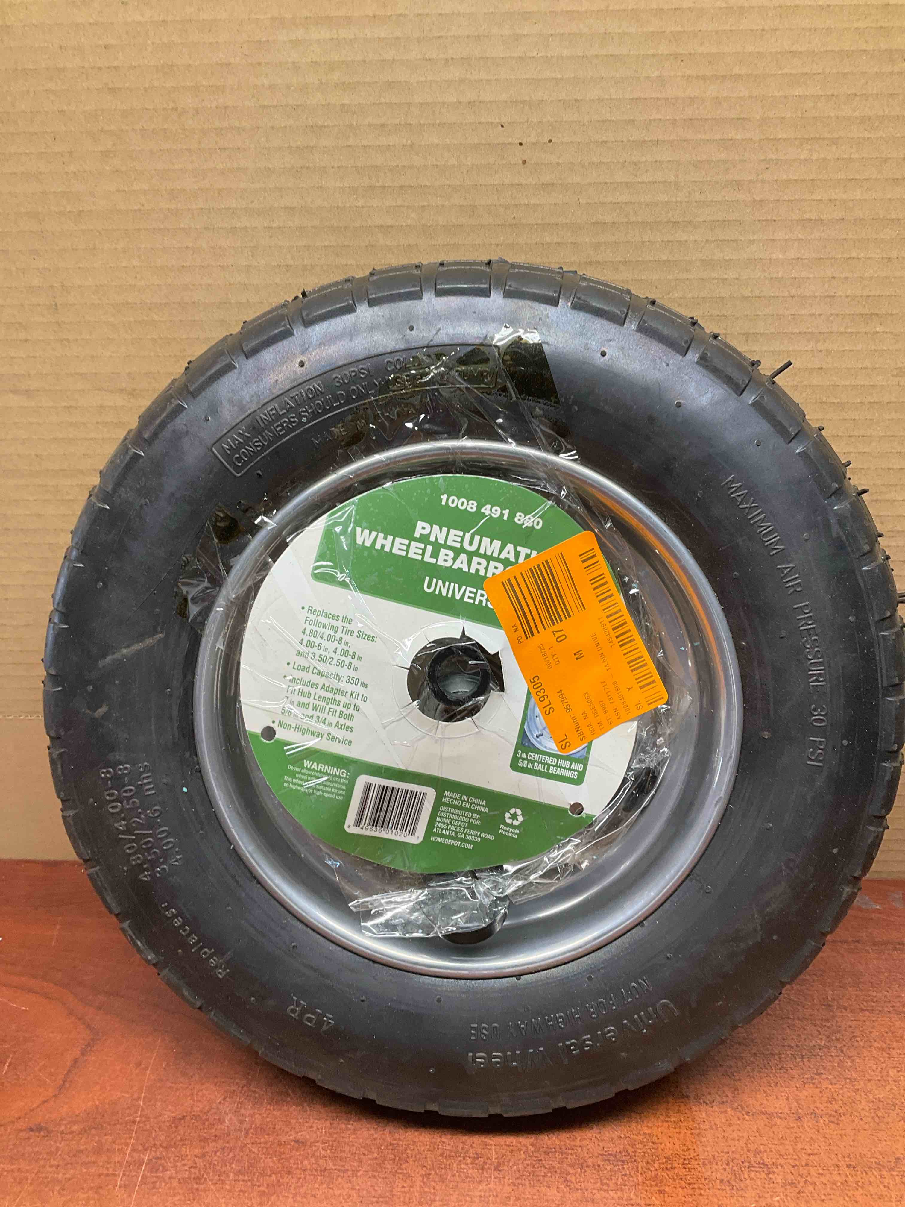 Universal wheelbarrow tire