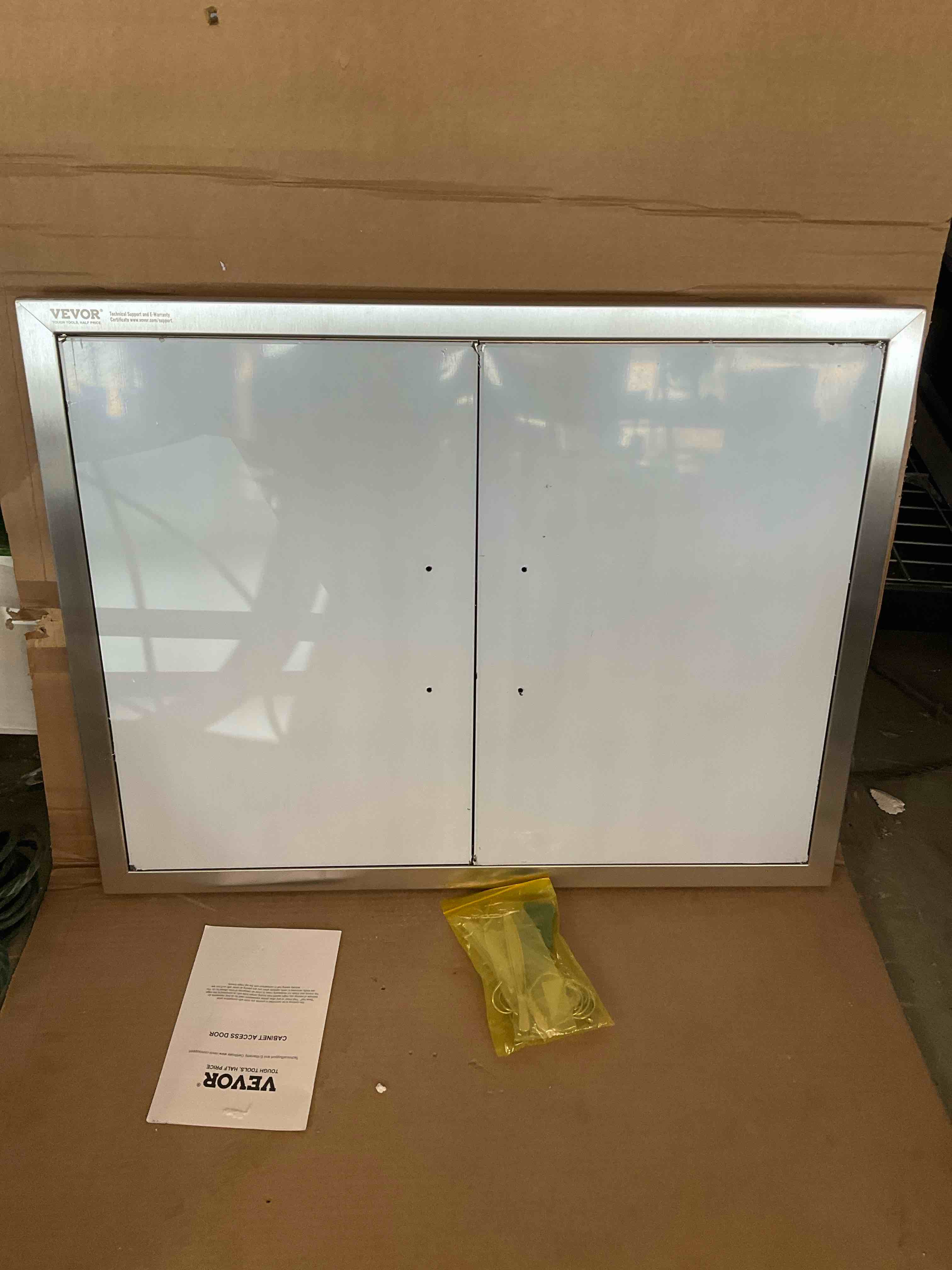 Vevor Cabinet Access Door 31”W x 24”H Stainless Steel with Handles 