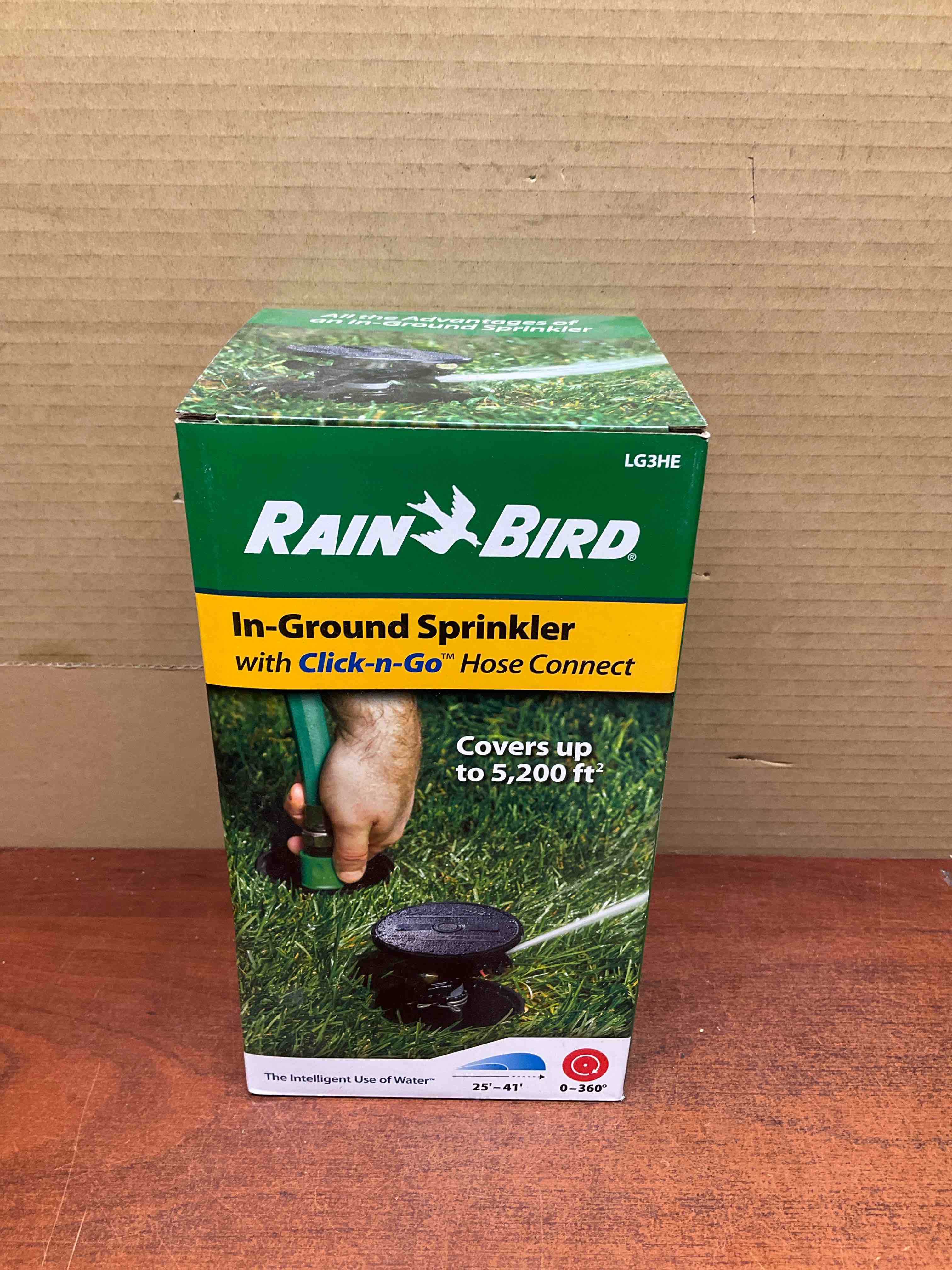 Rain Bird LG3HE In-Ground Impact Sprinkler with Click-N-Go Hose Connect  Kit  Black