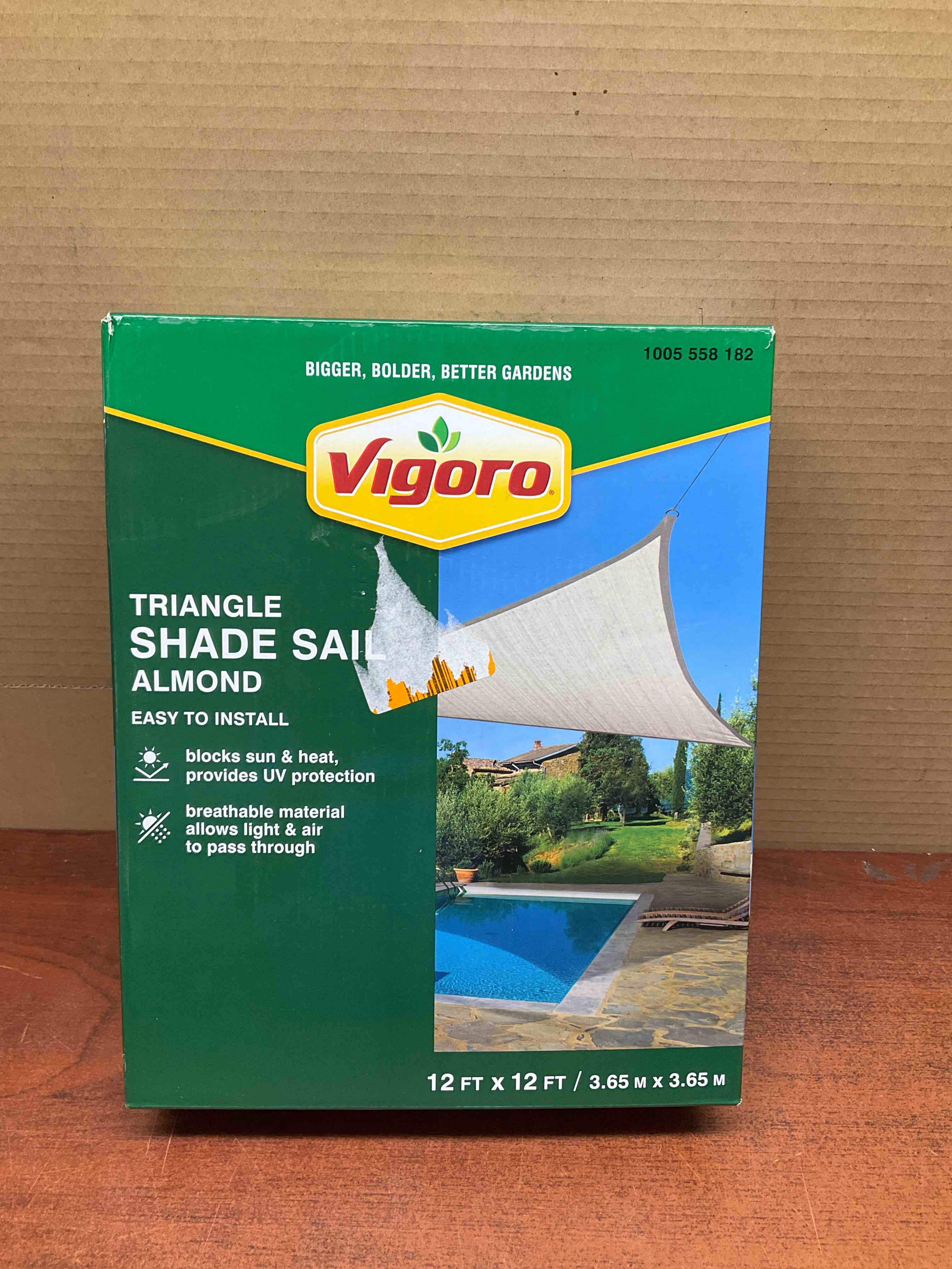 12 ft. x 12 ft. Almond Triangle Shade Sail