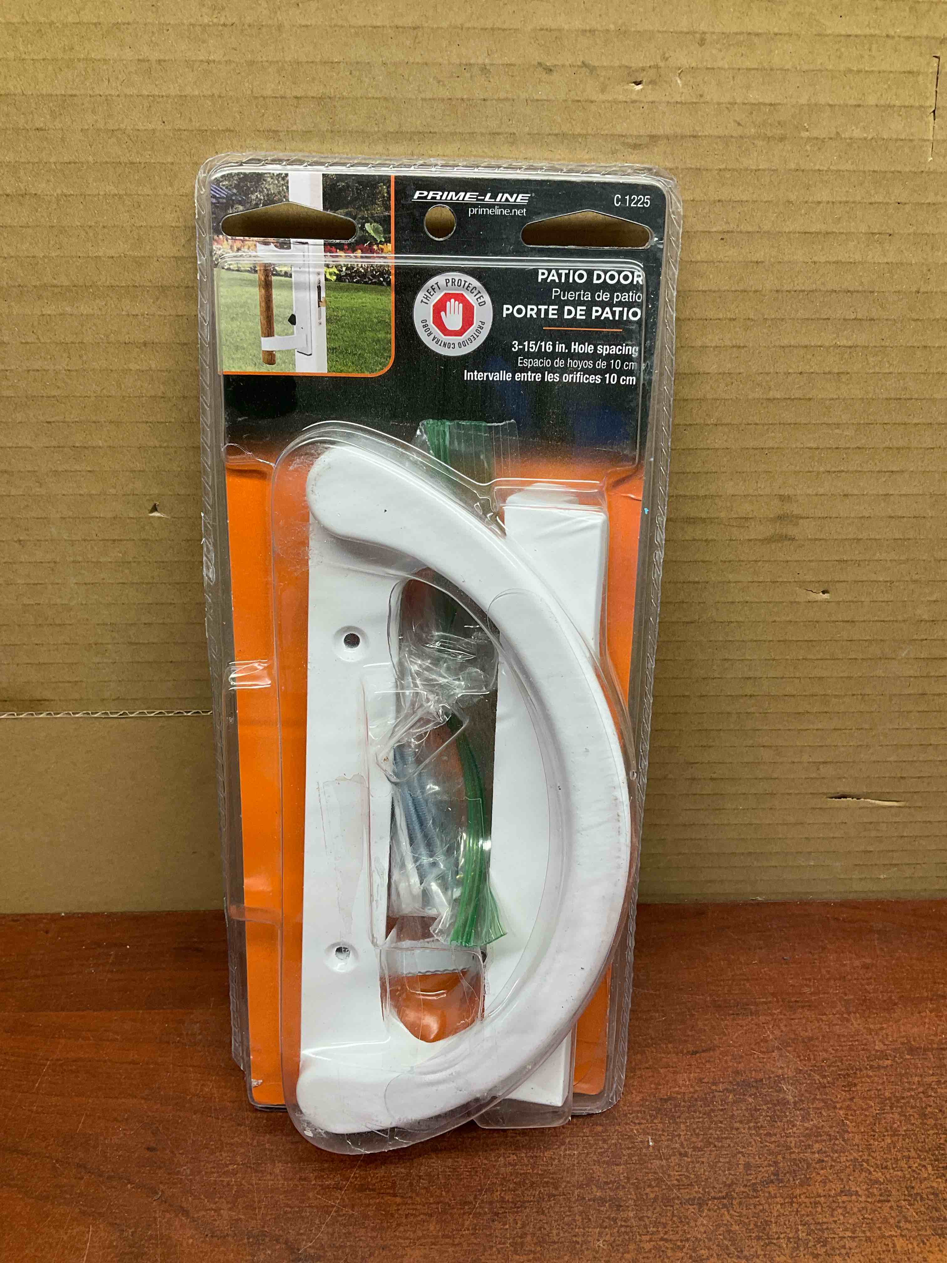 Sliding Patio Door Handle Set White Diecast  Mortise Style  Non-Keyed (Fits 3-15/16” Hole Spacing)