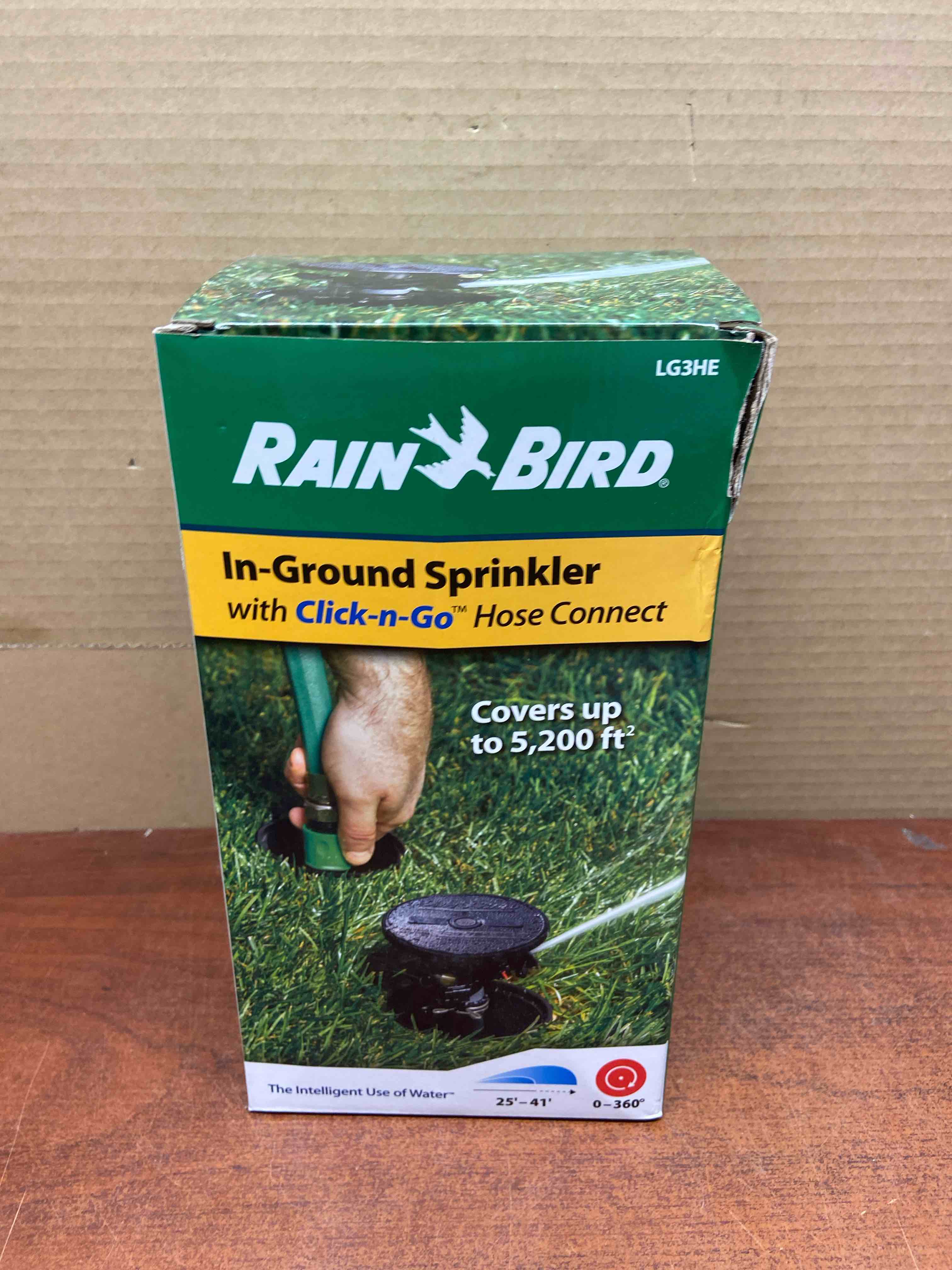 Rain Bird LG3HE In-Ground Impact Sprinkler with Click-N-Go Hose Connect  Kit  Black