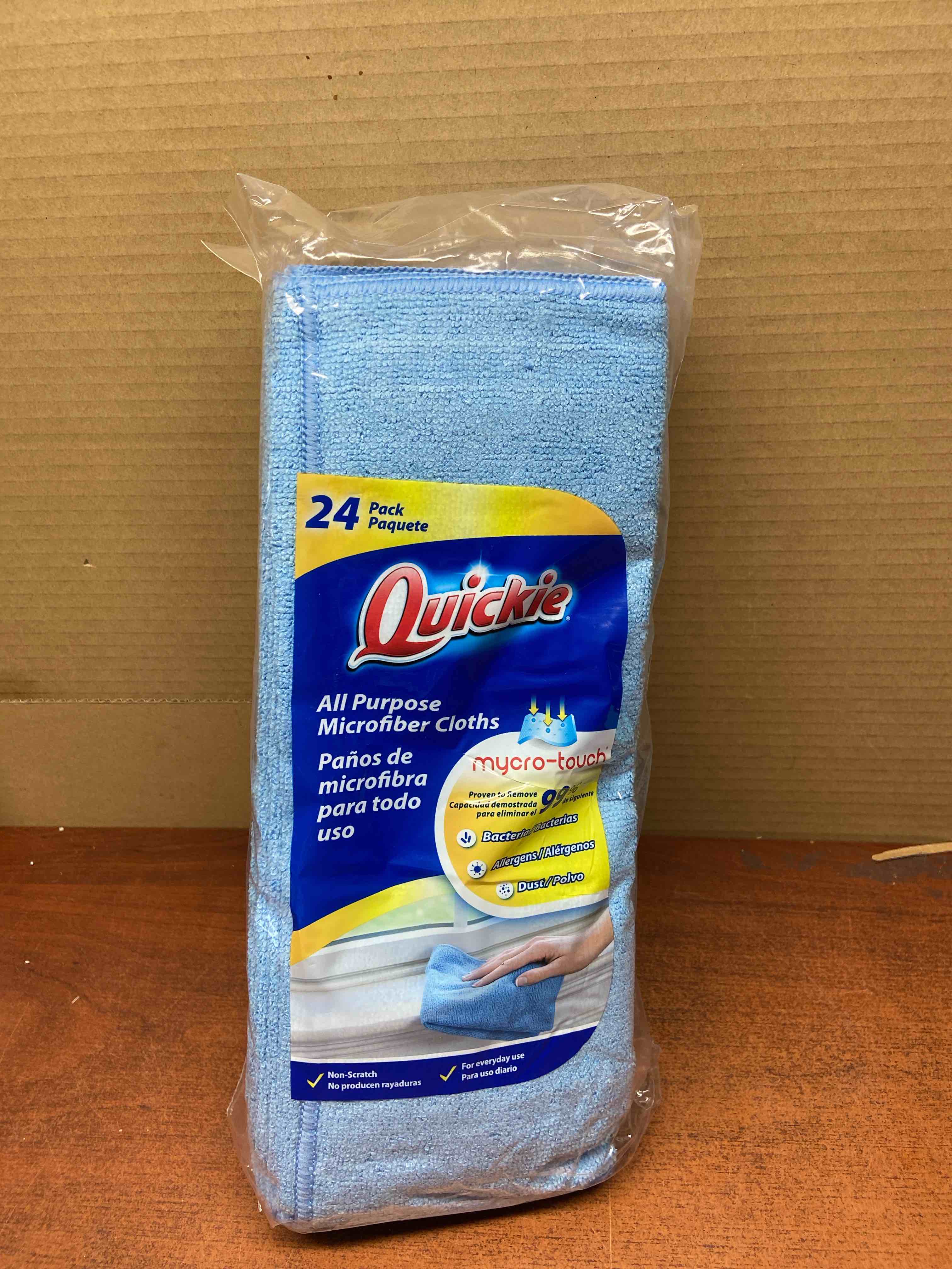 Quickie Microfiber Towels, 24-Pack, Blue