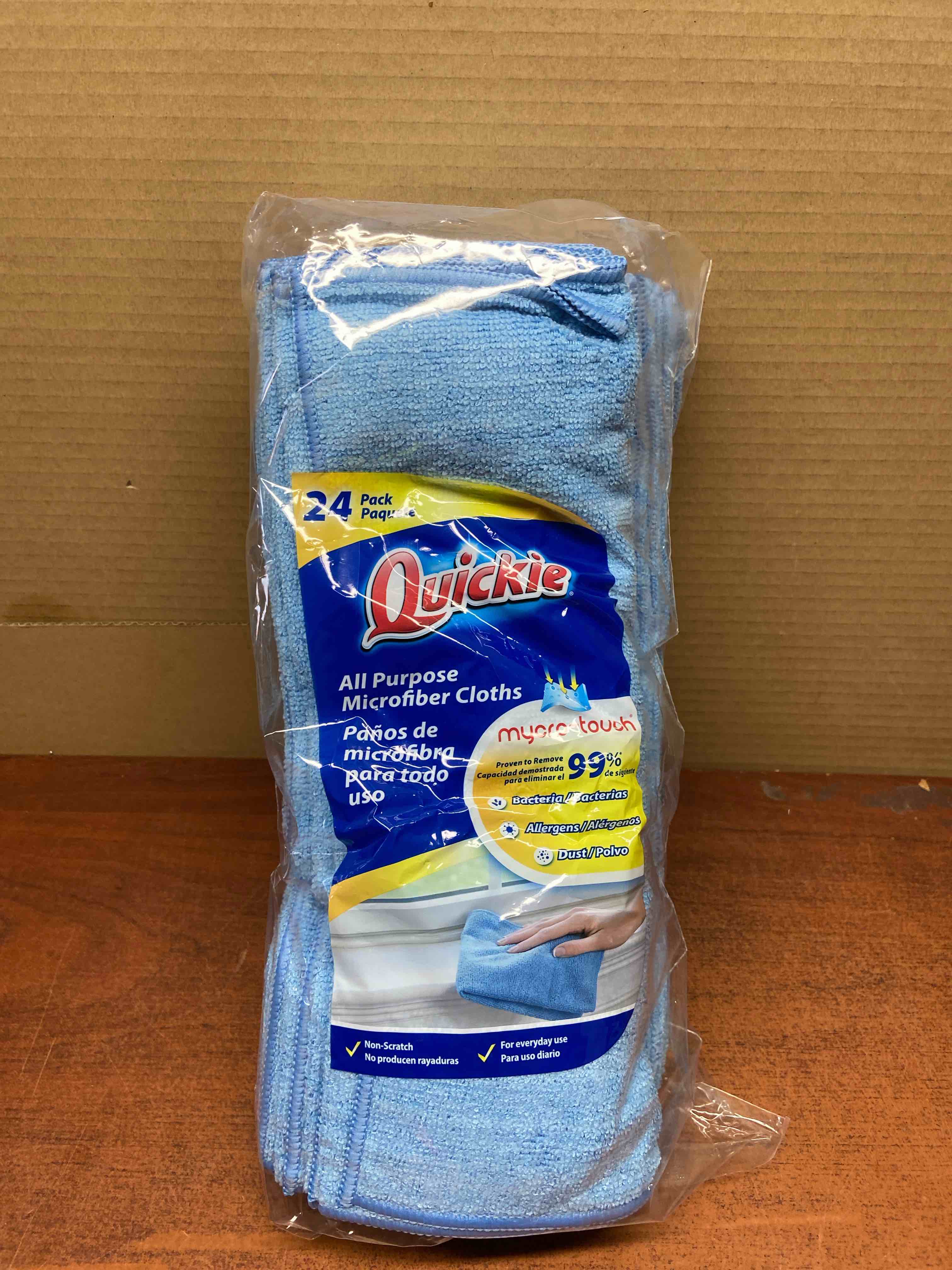 Quickie Microfiber Towels, 24-Pack, Blue