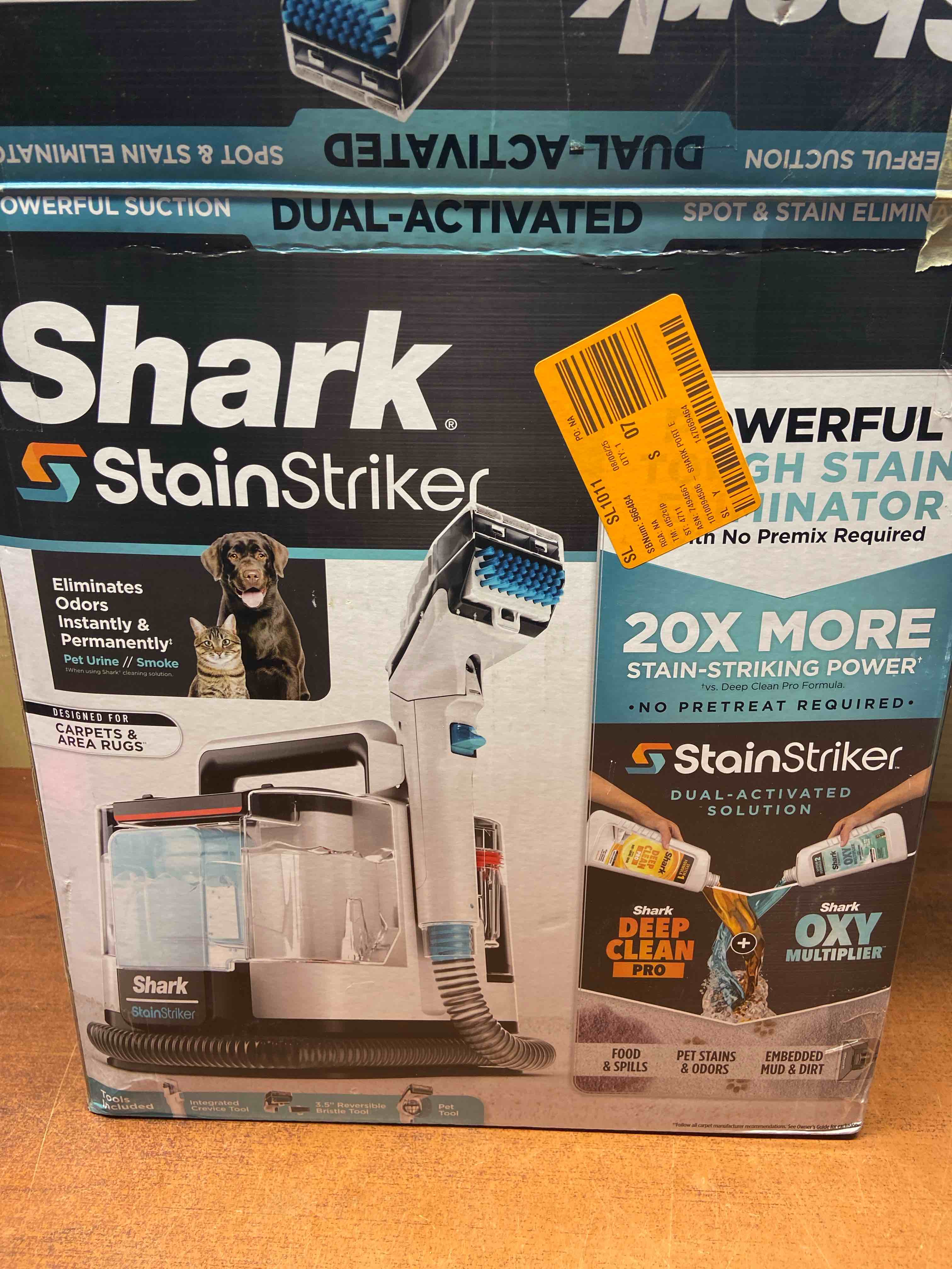 Shark - StainStriker Portable Carpet & Upholstery Cleaner - Spot, Stain, & Odor Eliminator - White