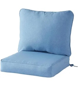 Arden 24”x24” 2 piece Deep seating outdoor lounge chair cushion baby blue