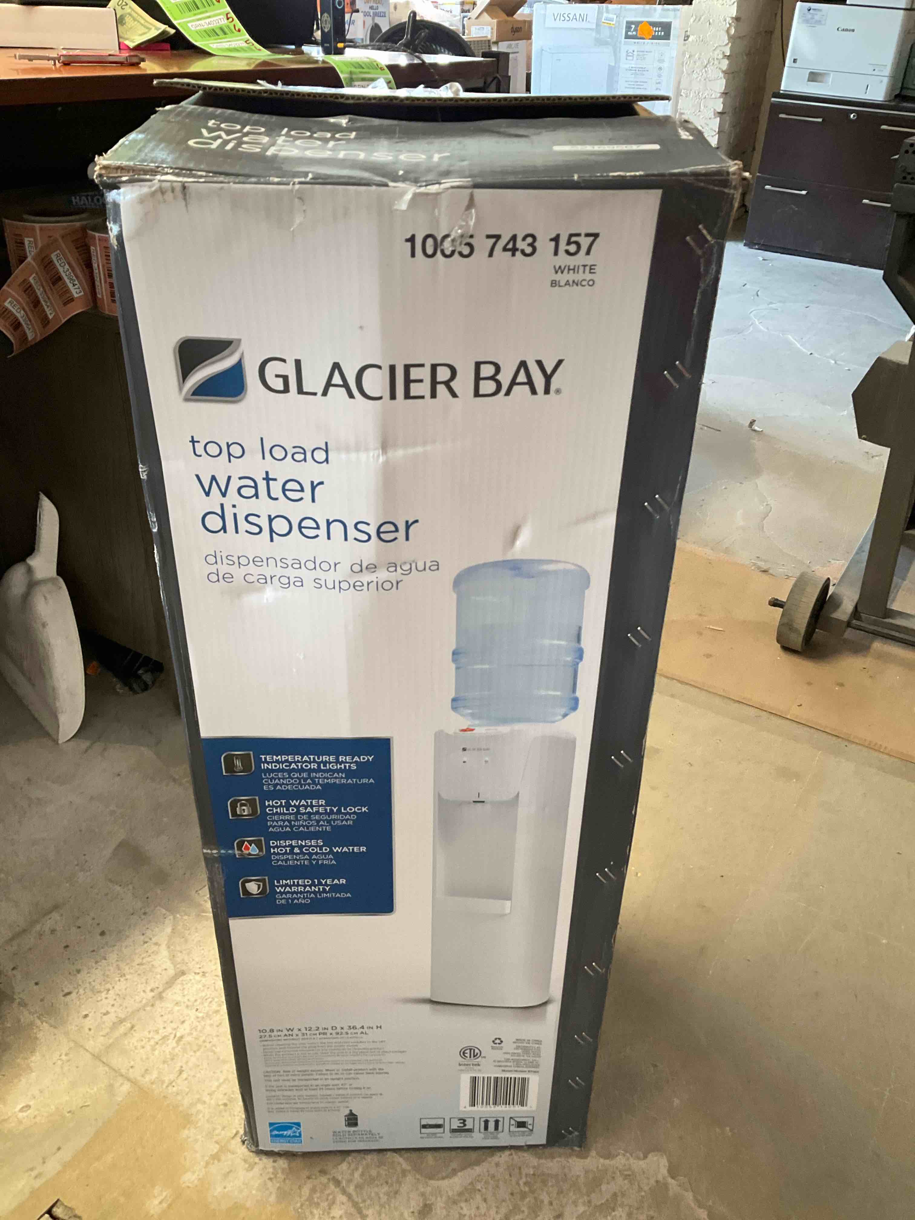 White Top Load Water Dispenser