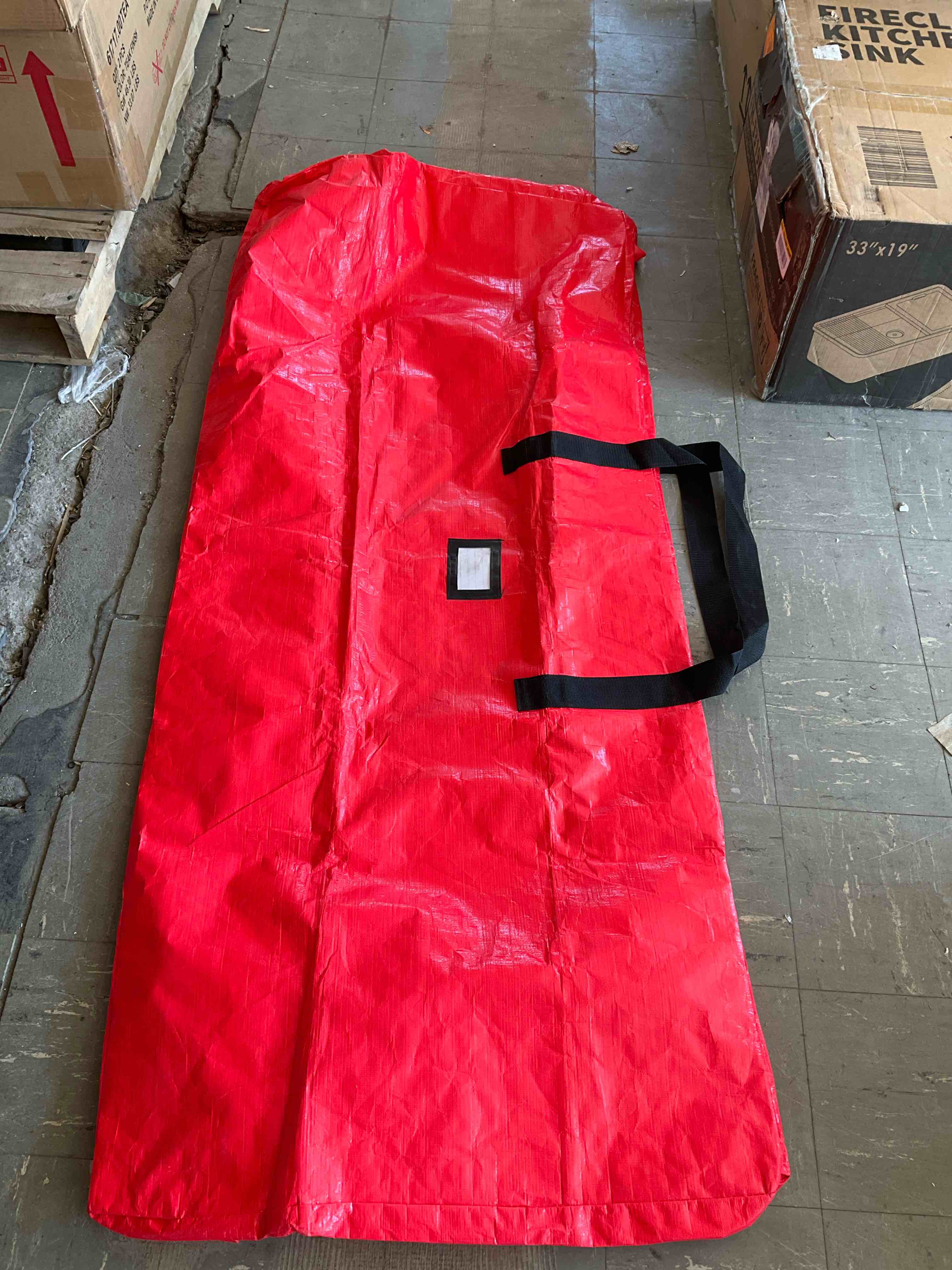 6ft gift/ Holiday bag Red with handles 