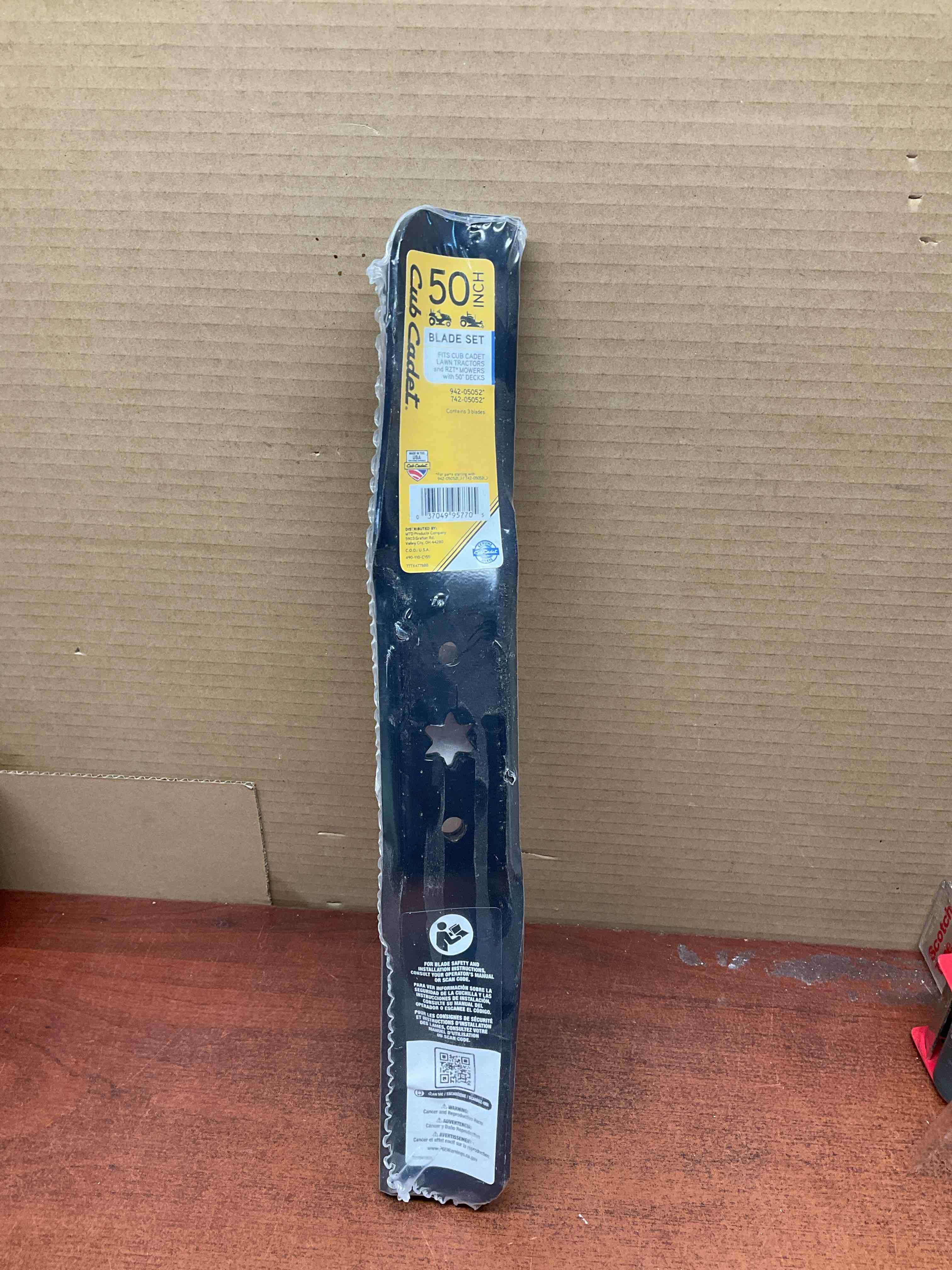 CUB CADET 490-110-C155 Blade Set 50  RZT GT LX SX XT1 XT2 ZT1 ZT2 ULTIMA 50 S