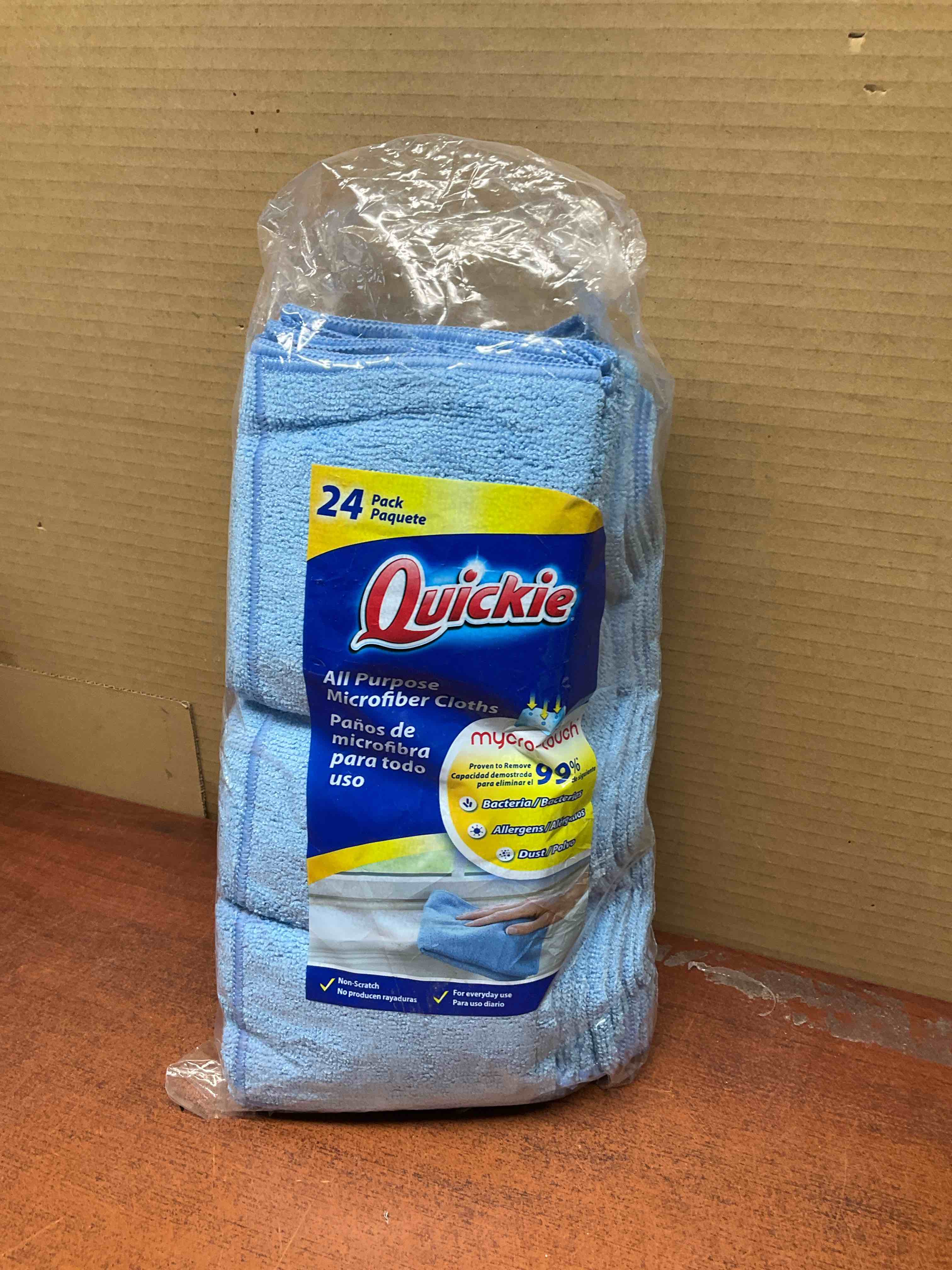 Quickie Microfiber Towels, 24-Pack, Blue