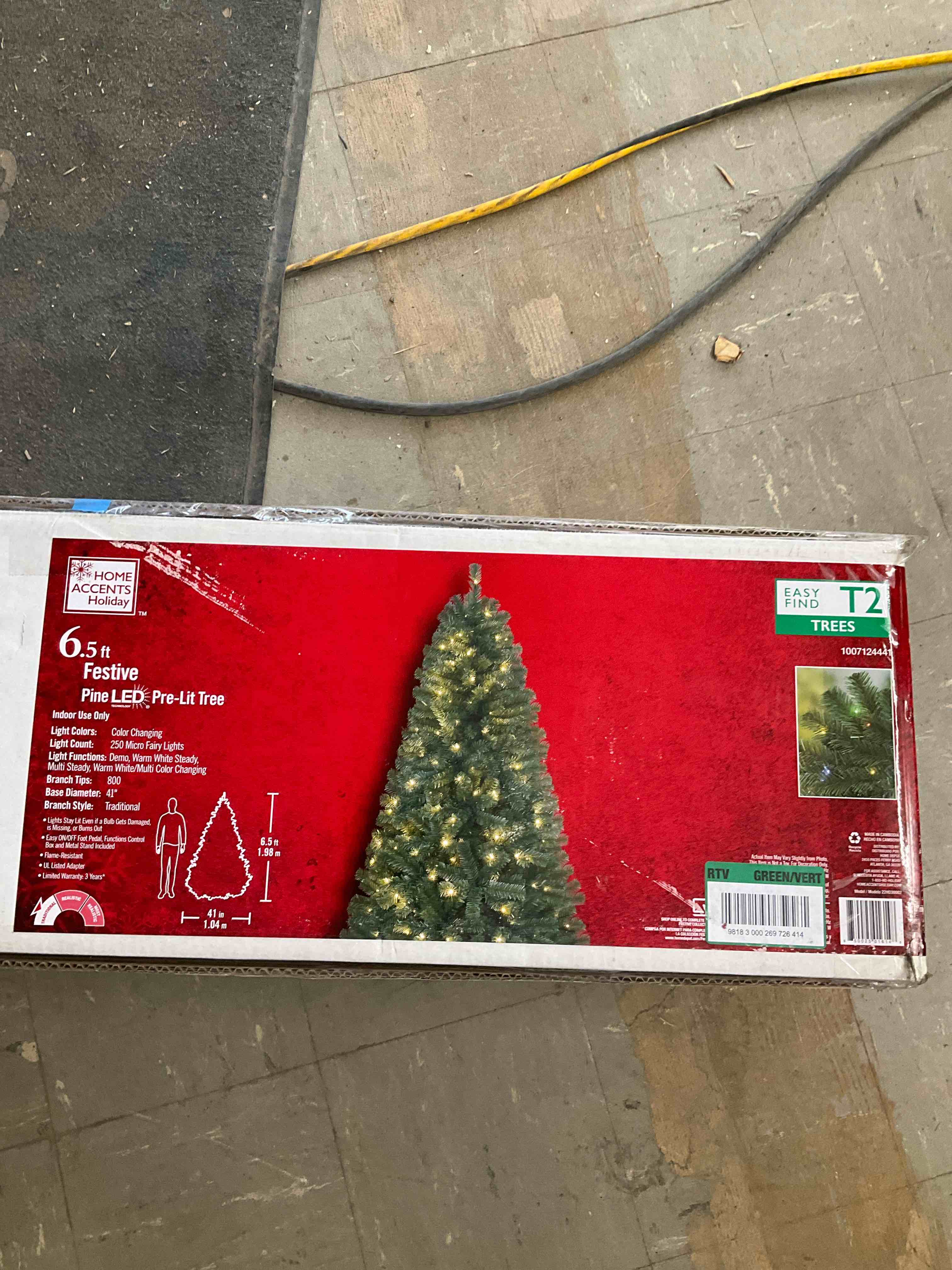 Home Accents Holiday 6.5 Ft. Pre-Lit LED Festive Pine Artificial Christmas Tree