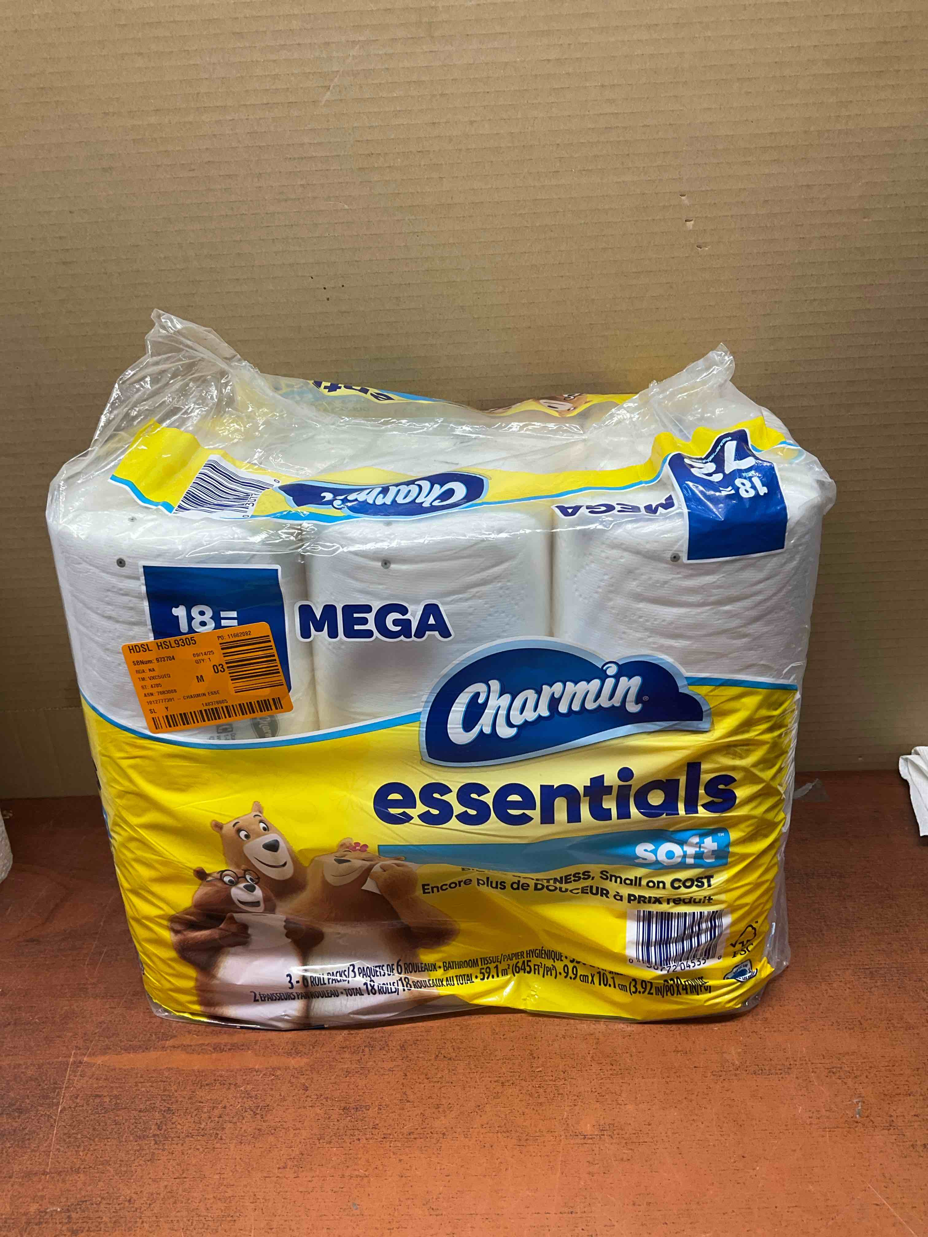 Charmin Essentials Soft Toilet Paper  18 Mega Rolls