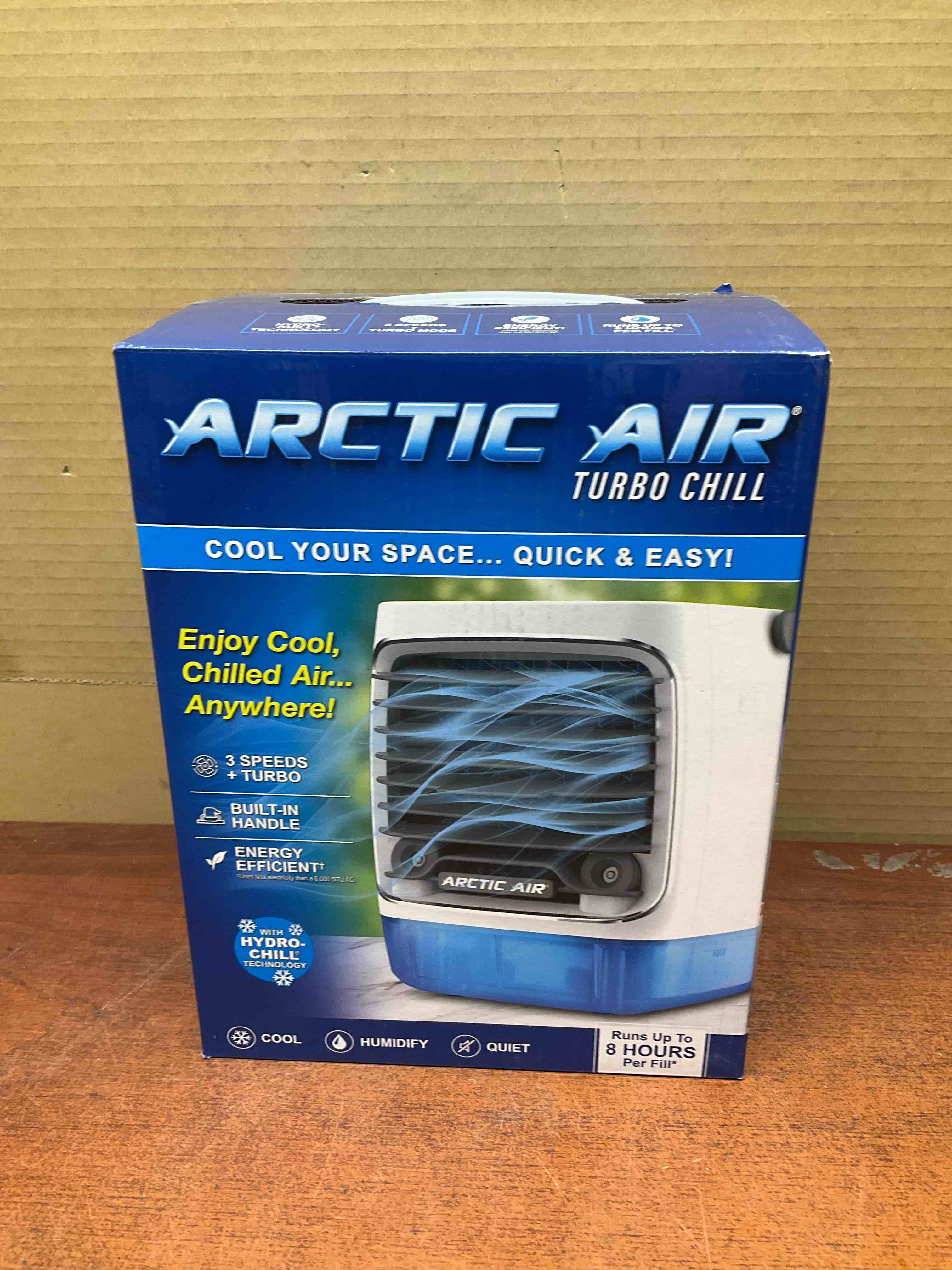 Turbo Chill Desktop Evaporative Space Cooler with LED Nightlight