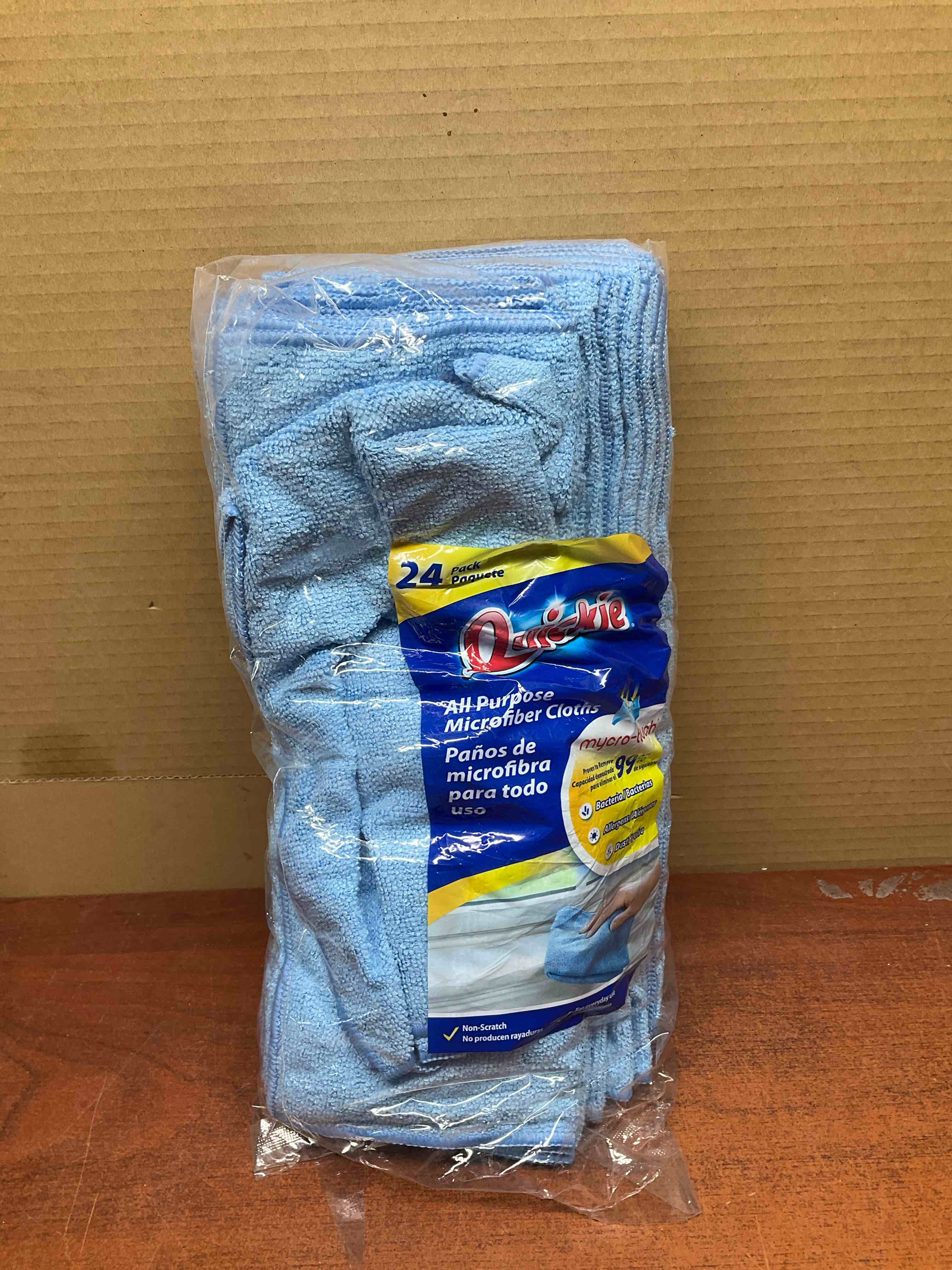 Quickie Microfiber Towels, 24-Pack, Blue