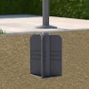 Purple Leaf Steel in ground umbrella base Heavy duty steel black