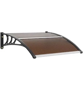 Window Door Awning Canopy 40 in. x 40 in. UPF 50+ Polycarbonate Entry Door Outdoor Window Awning Door Overhang Awning