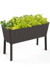 Easy Grow 44.9 in. W x 29.8 in. H Brown Raised Garden Bed