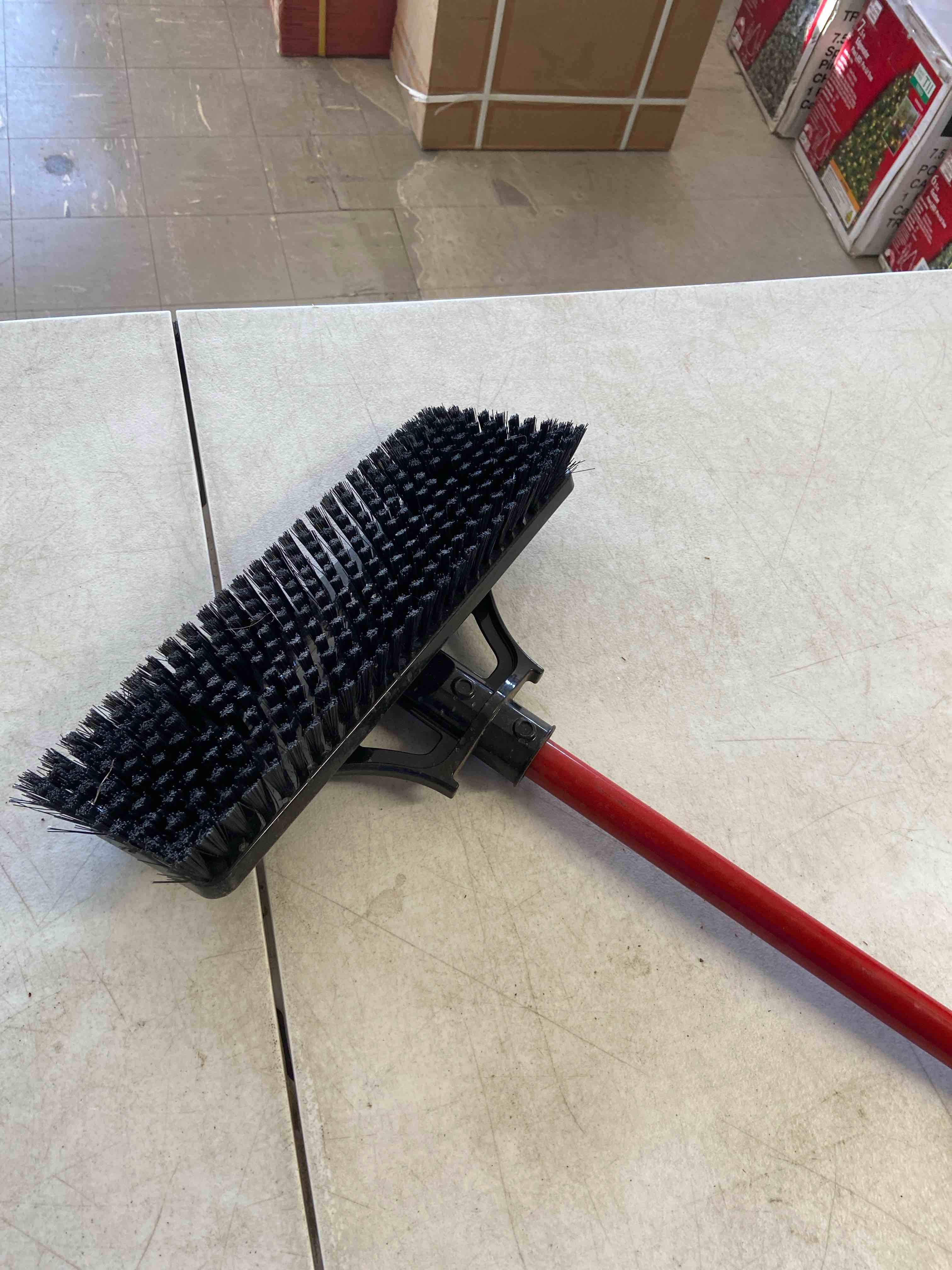 Libman swiveling deck brush medium bristles