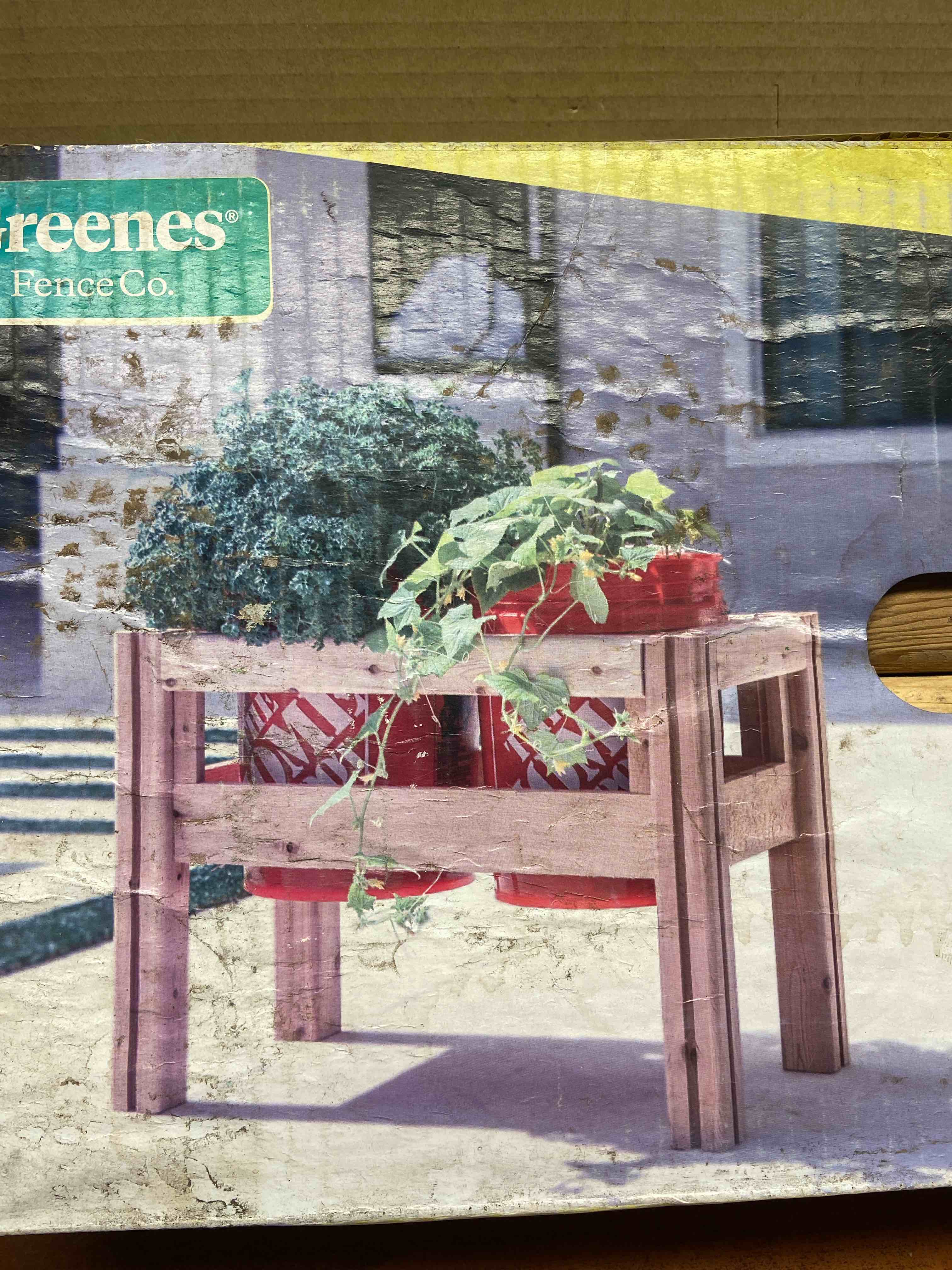 28 in. x 16 in. x 20 in. 2 Bucket Elevated Unfinished Wood Cedar Garden Frame Raised Beds