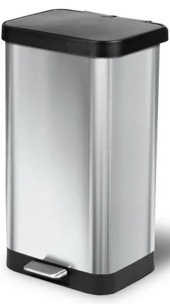 Glad 20 Gallon Stainless Steel Step on Kitchen Trash Can