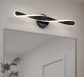 Artika Finley 27 in. 1 Light Black Modern Integrated LED 3 CCT Vanity Light Bar for Bathroom