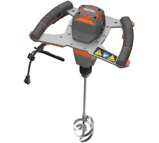 RIDGID 120 Volt 800 RPM Mixer Single-Paddle Lock-On Button Die-Cast Gear Box
