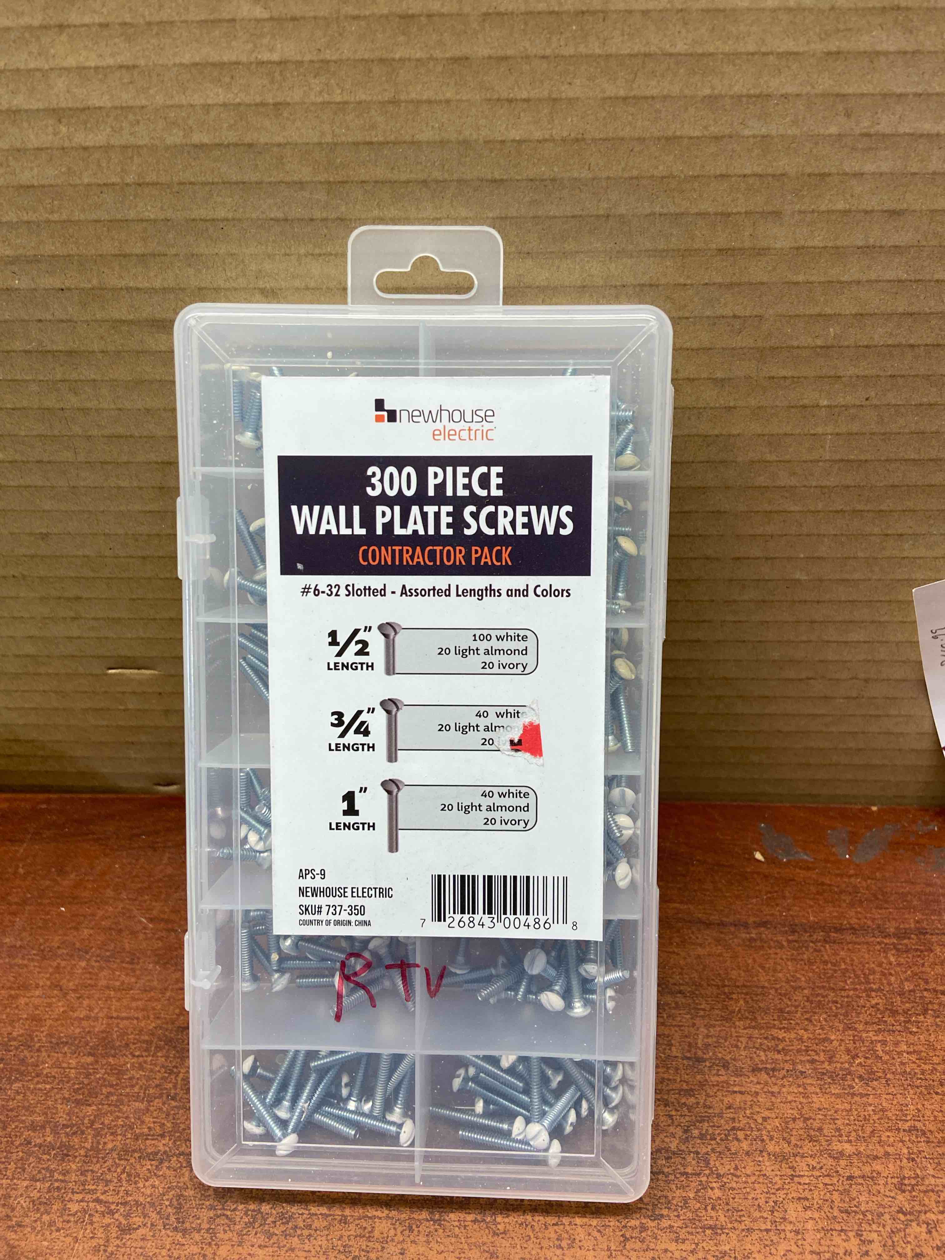 adamax aps-9 6/32-inch slotted wall plate screws