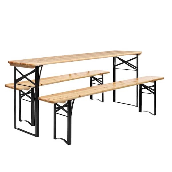 Karl Holmes 3 piece outdoor Foldable picnic table 