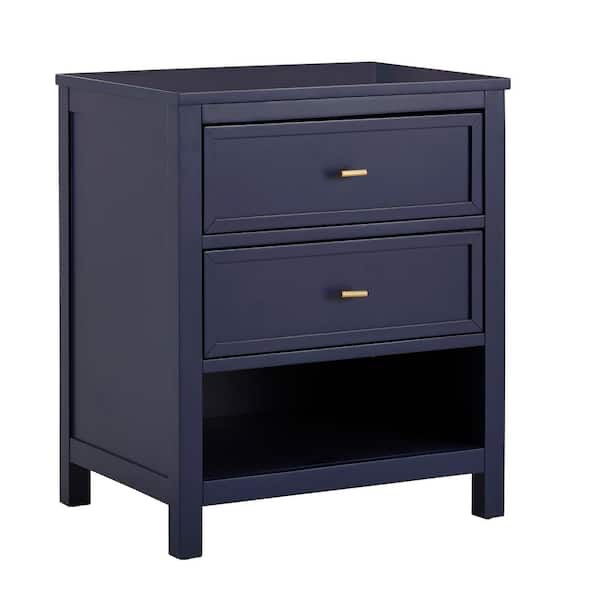 Midnight blue 2 drawer nightstand 