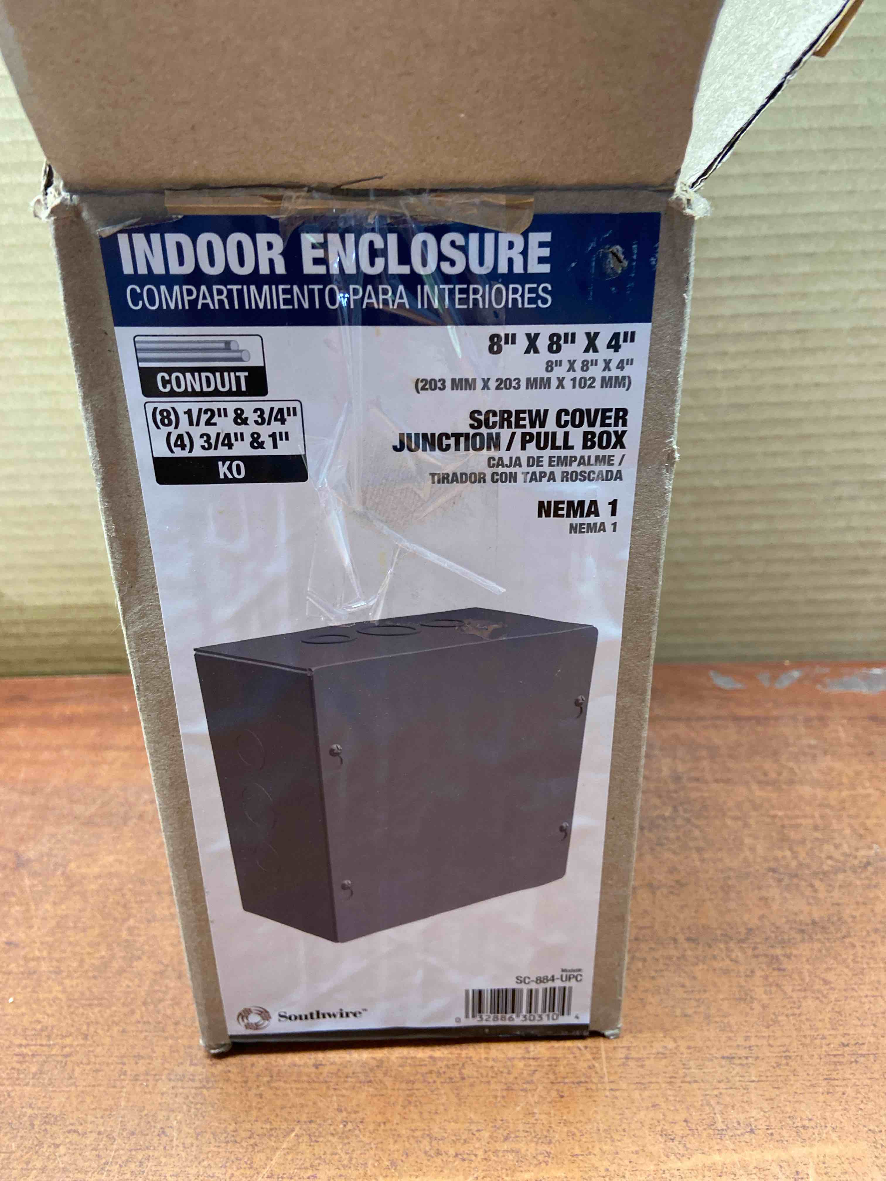 *** missing cover**Southwire Square Steel Box Cover