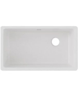 Elkay Quartz Classic 33  x 18-3/4  x 9-1/2   Single Bowl Undermount Sink  White