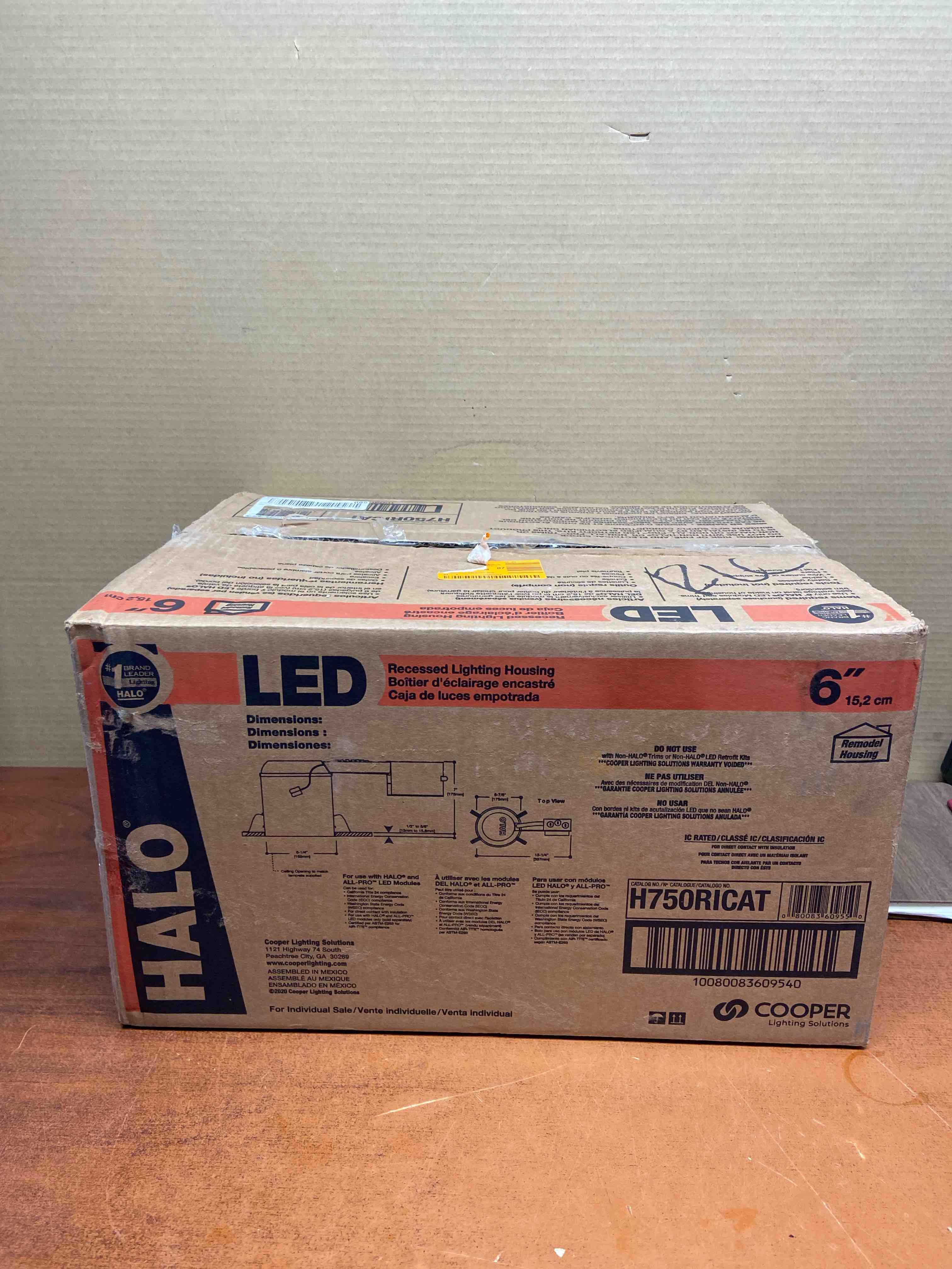 Halo 11888778 Light Housing  6 in Dia Recessed Can  Aluminum