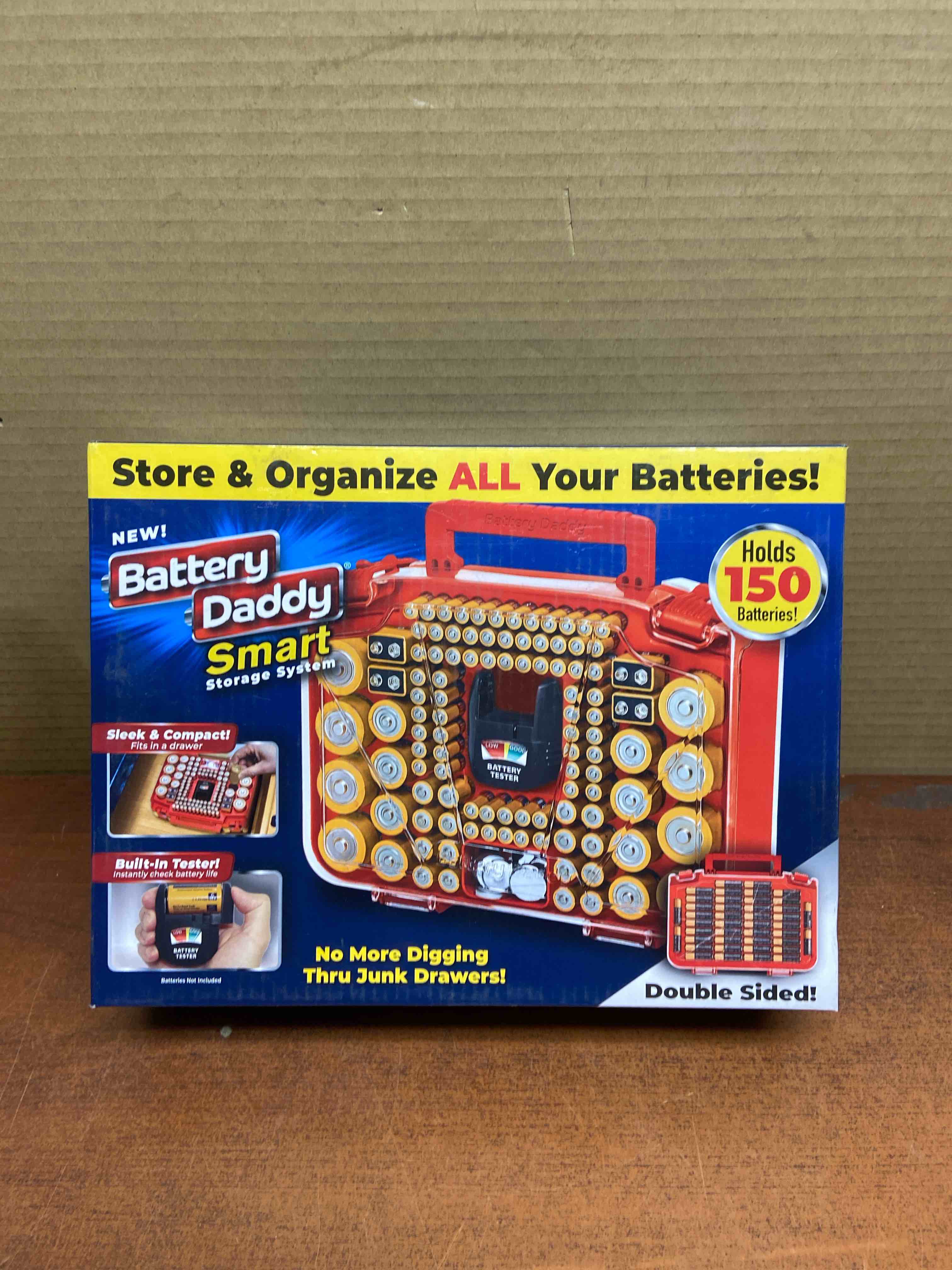 Ontel Battery Daddy Smart  Battery Storage System with Built in Battery Tester to Hold Various Sizes Batteries
