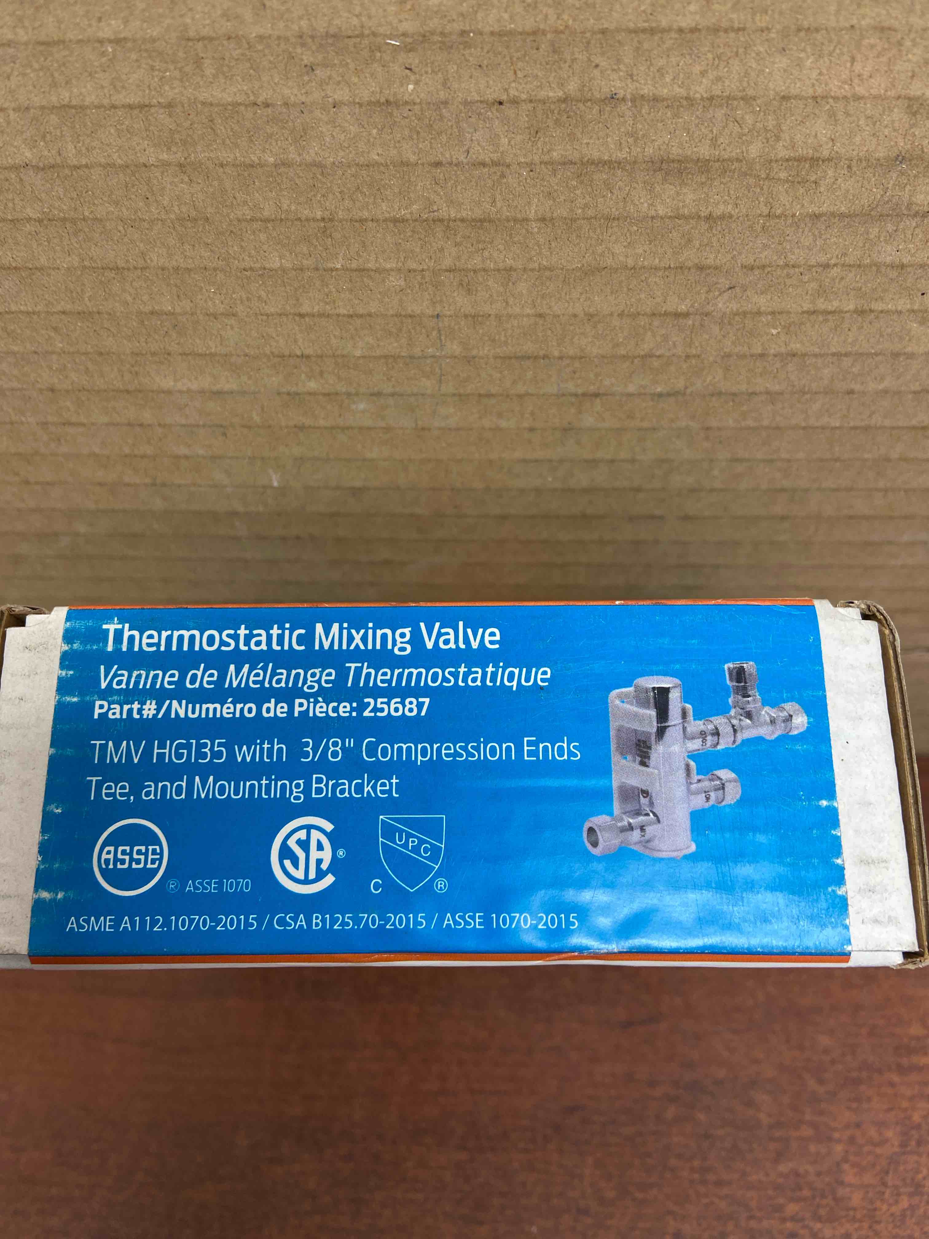 3/8 in. Compression HG-135 Thermostatic Mixing Valve with Compression Tee