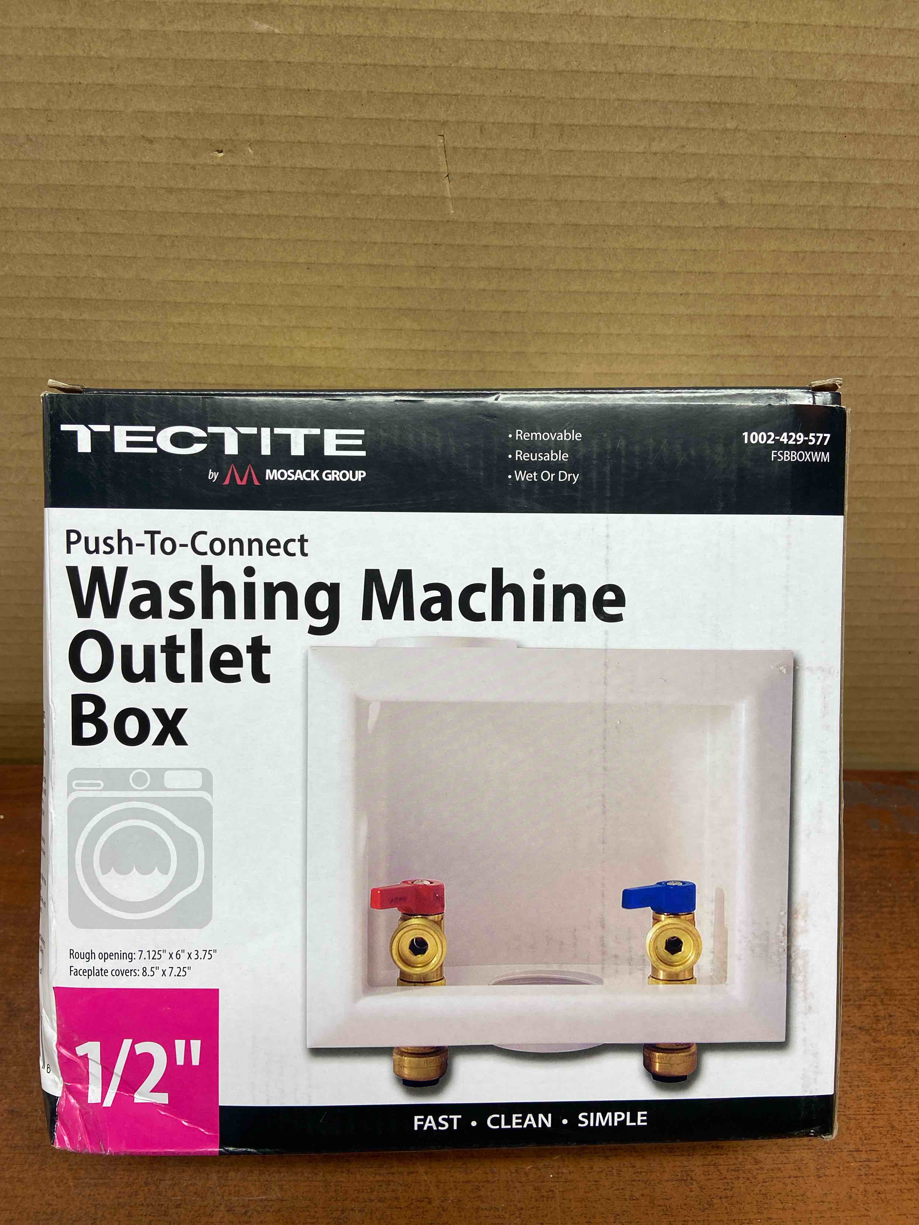 Tectite 4932521 0.5 in. Dia. Apollo Washing Machine Outlet Box
