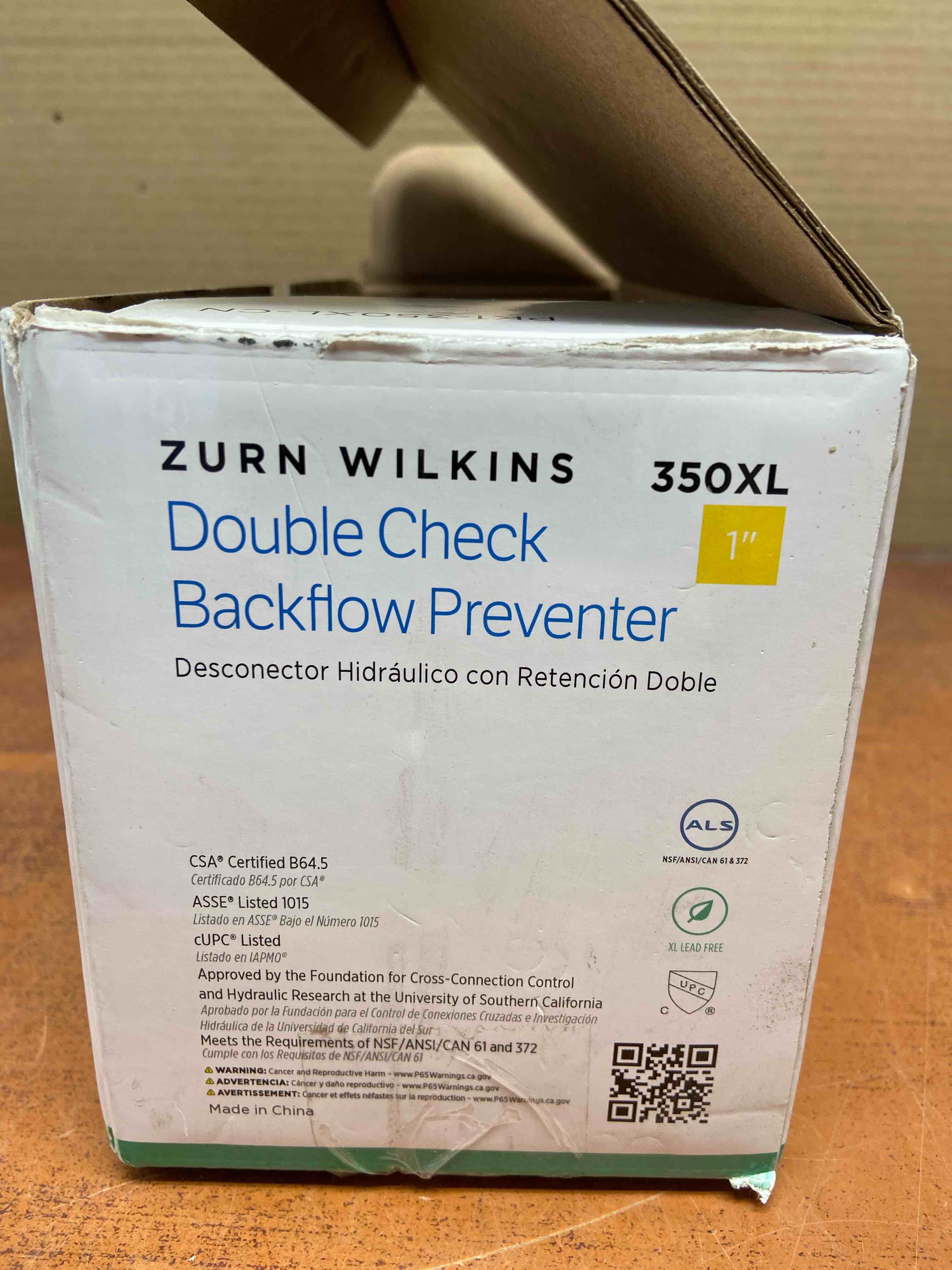 Zurn-Wilkins Irrigation Systems 1 in. Lead-Free Double Check Valve Assembly 1-350XL