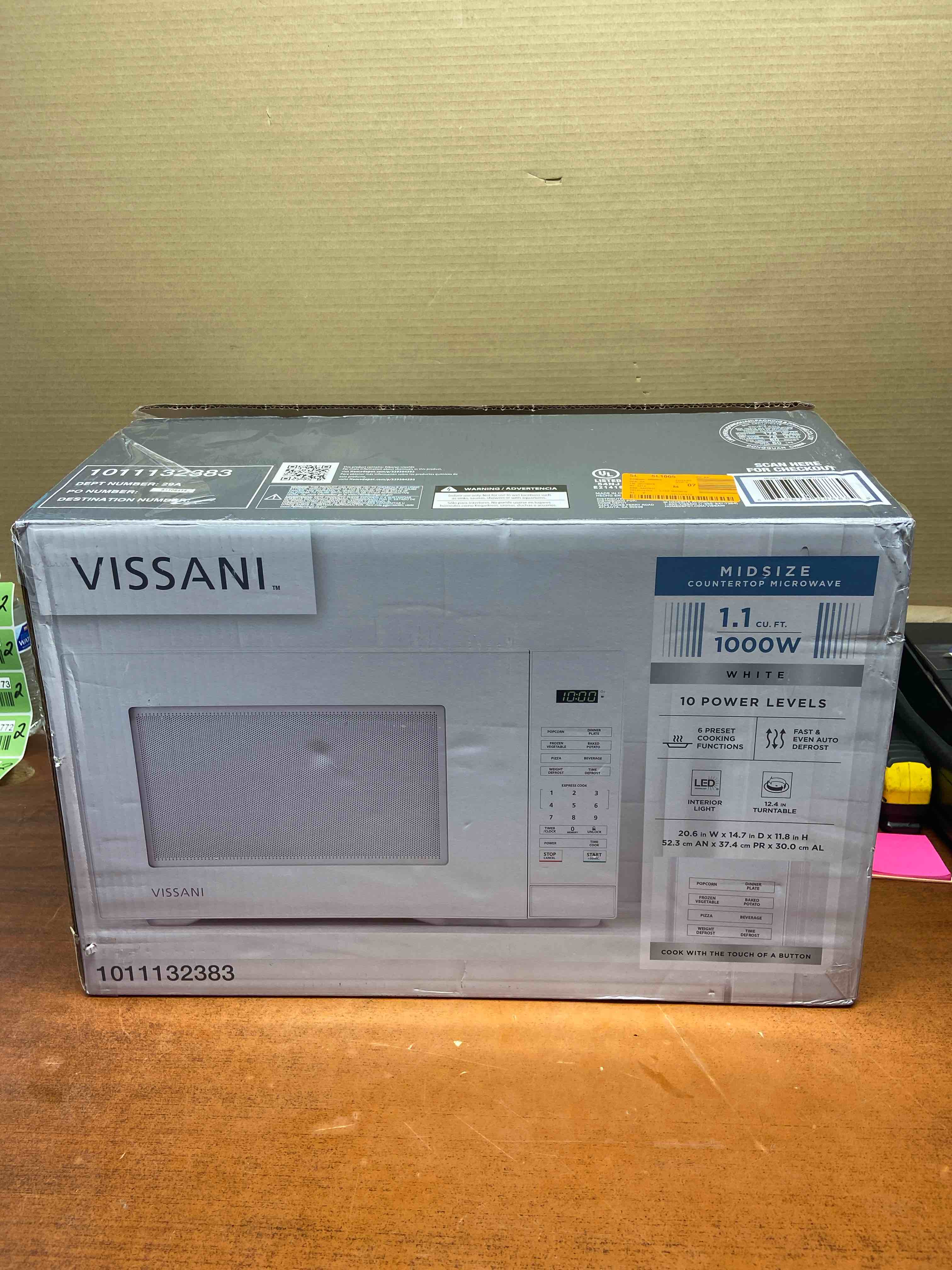 1.1 cu. ft. Countertop Microwave Oven in White