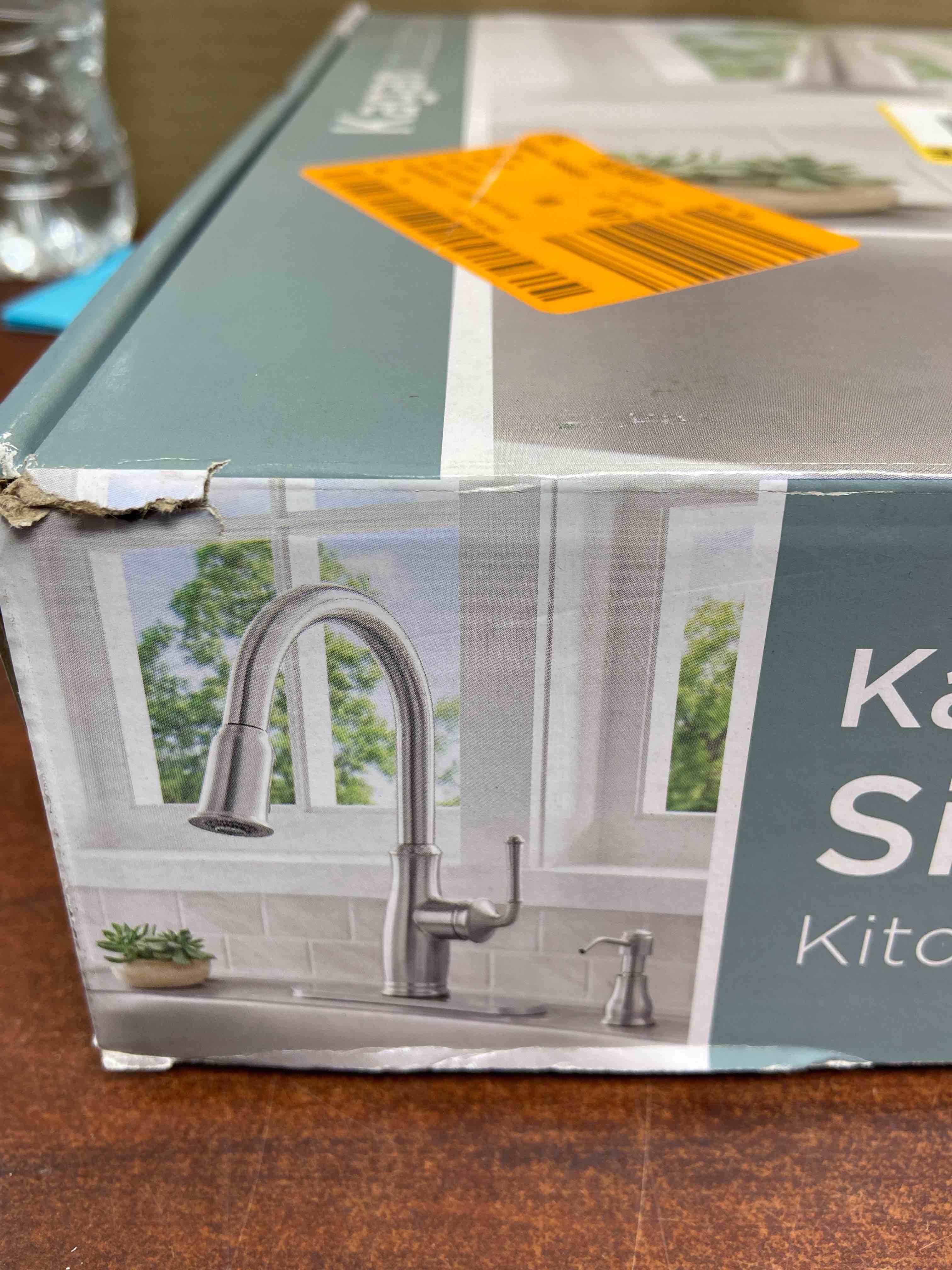 Glacier Bay Pull Down Kitchen Faucet, Stainless Steel, Kagan, Silver