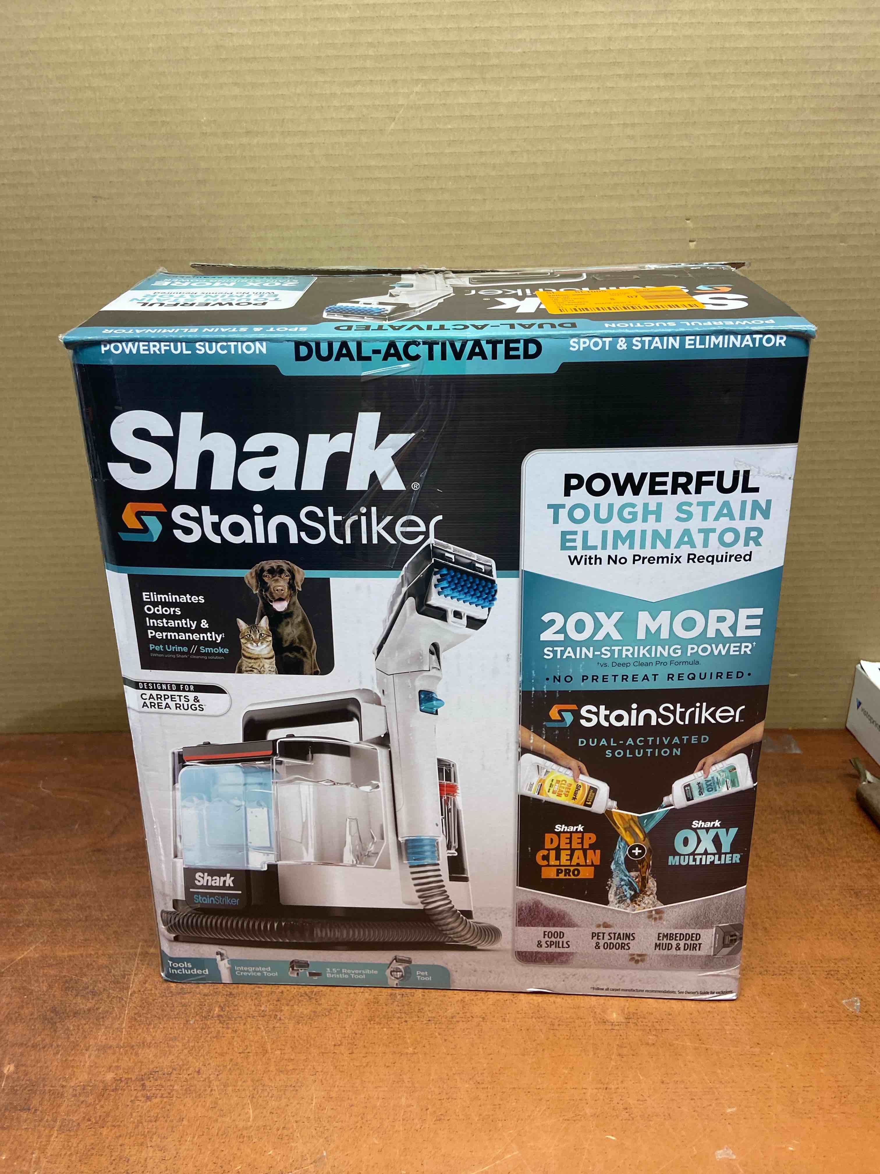 Shark - StainStriker Portable Carpet & Upholstery Cleaner - Spot, Stain, & Odor Eliminator - White