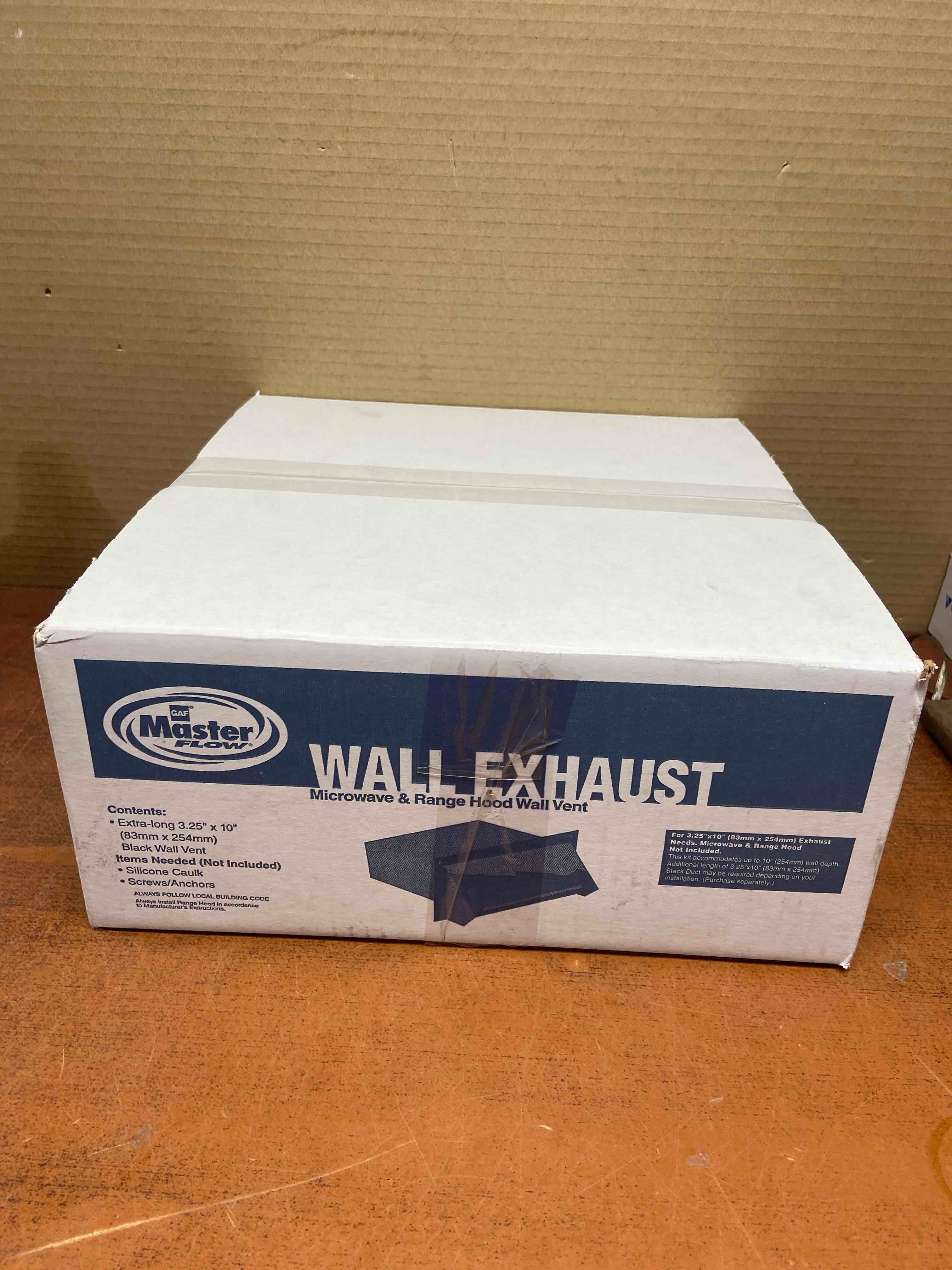 Master flow wall, exhaust microwave, and range wall vent black