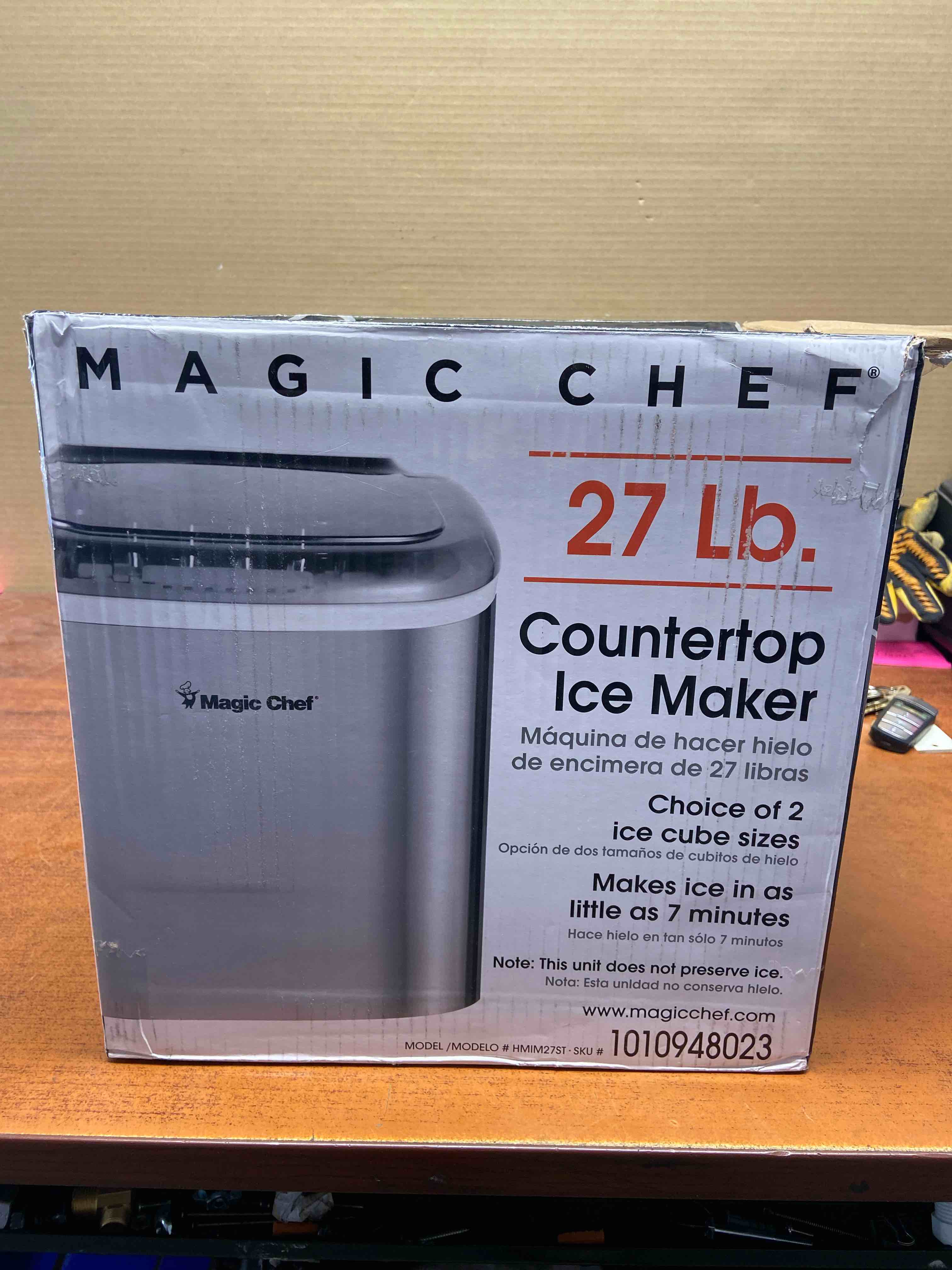 27 lbs. Bullet Ice Countertop Ice Maker in Stainless Steel