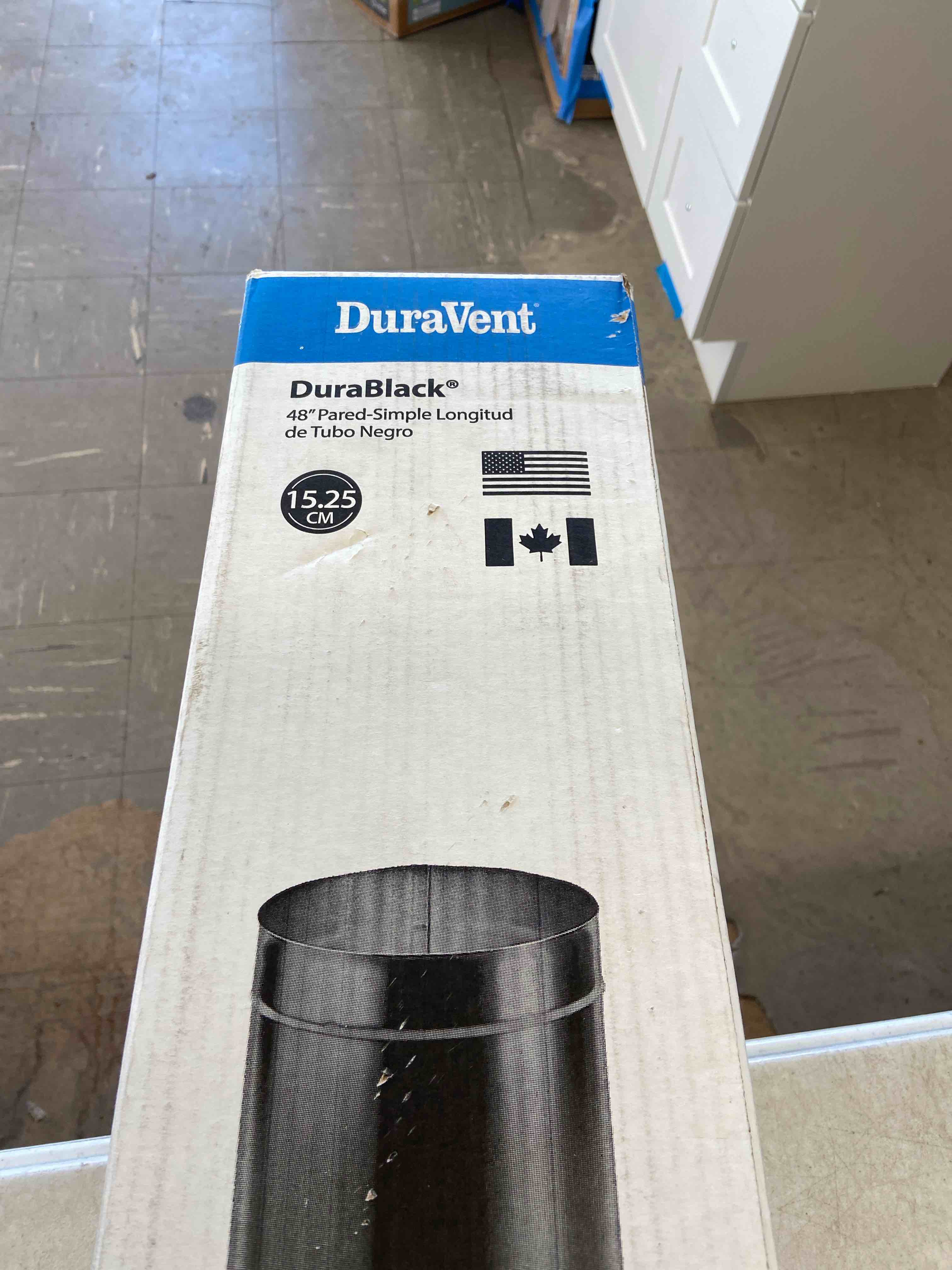 DuraVent DuraBlack 48-Inch 6DBK-48 Single Wall Black Stove Pipe  Black