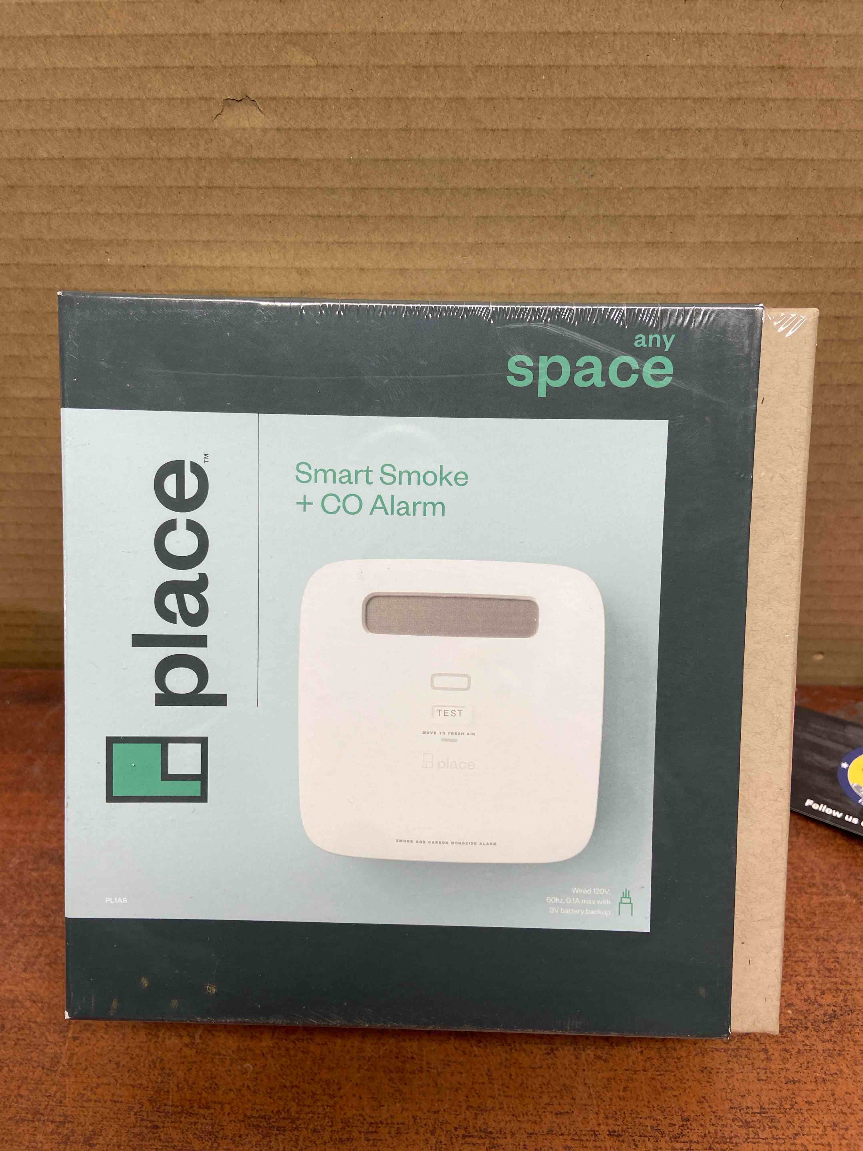 Any Space-Smart Smoke and Carbon Monoxide Detector and Alarm-Hardwired with Battery Backup PL1AS