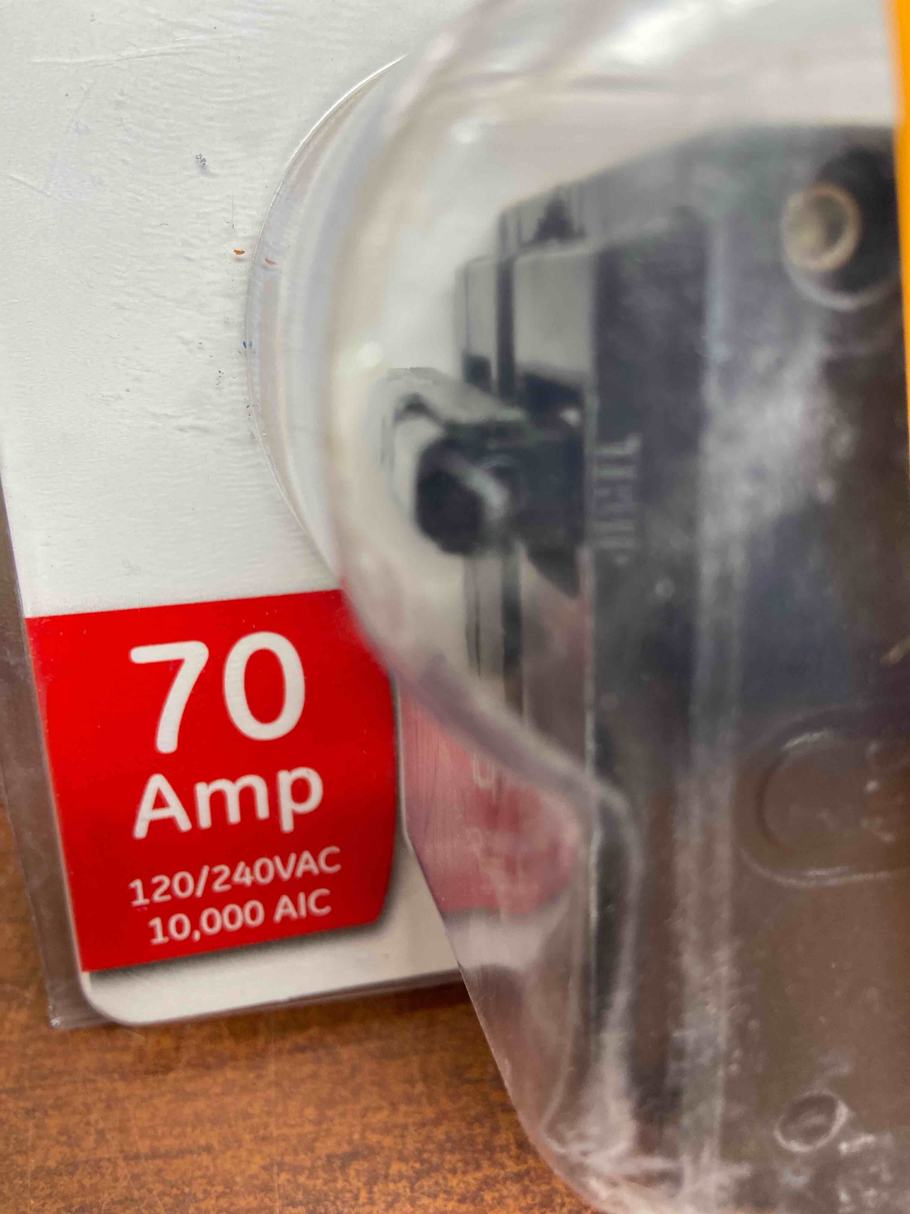 Condition photo showing New/Like New for 70 Amp 2 in. Double-Pole Circuit Breaker