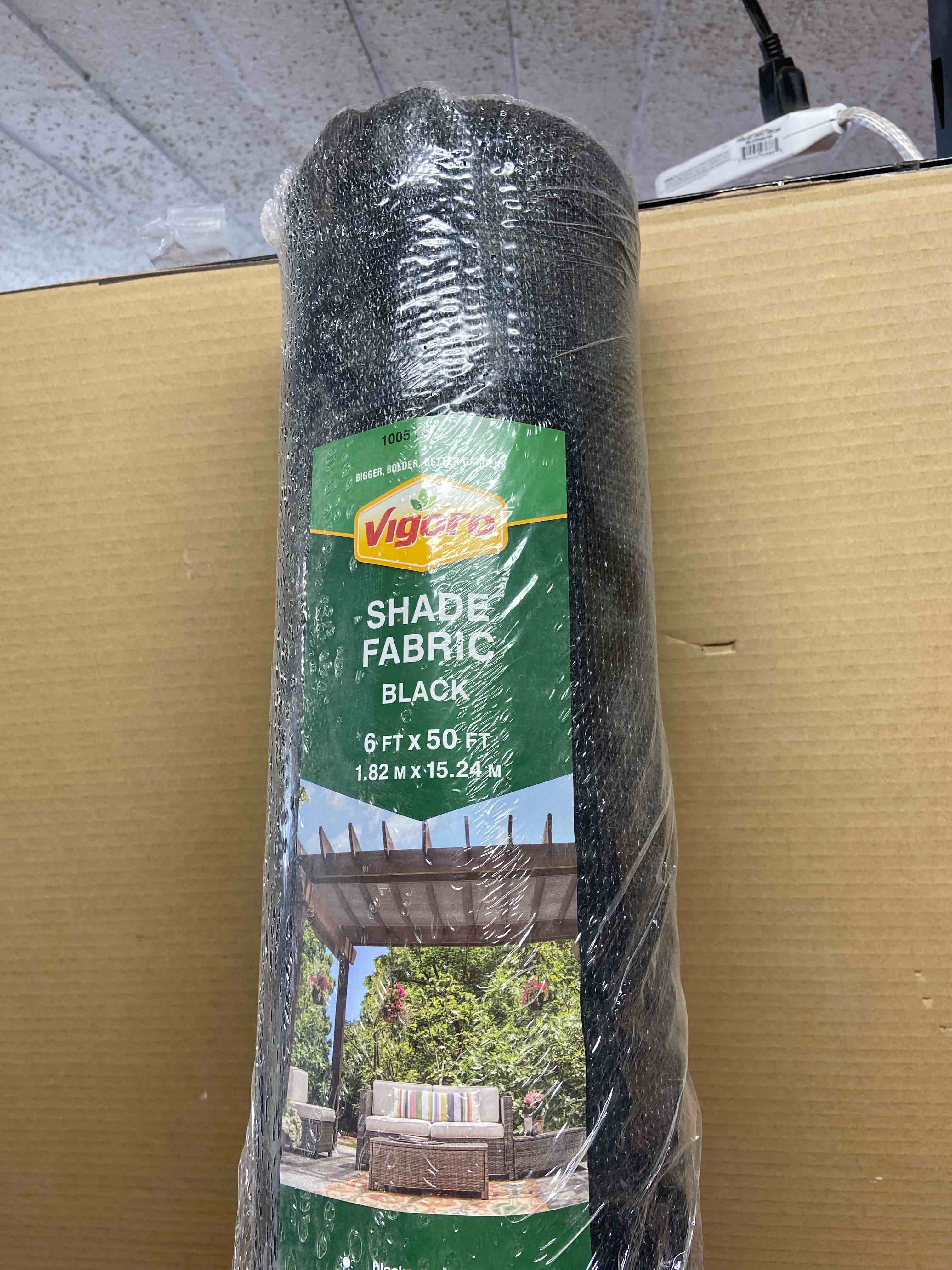 6 ft. x 50 ft. Black Sun Shade Fabric Shade Cloth