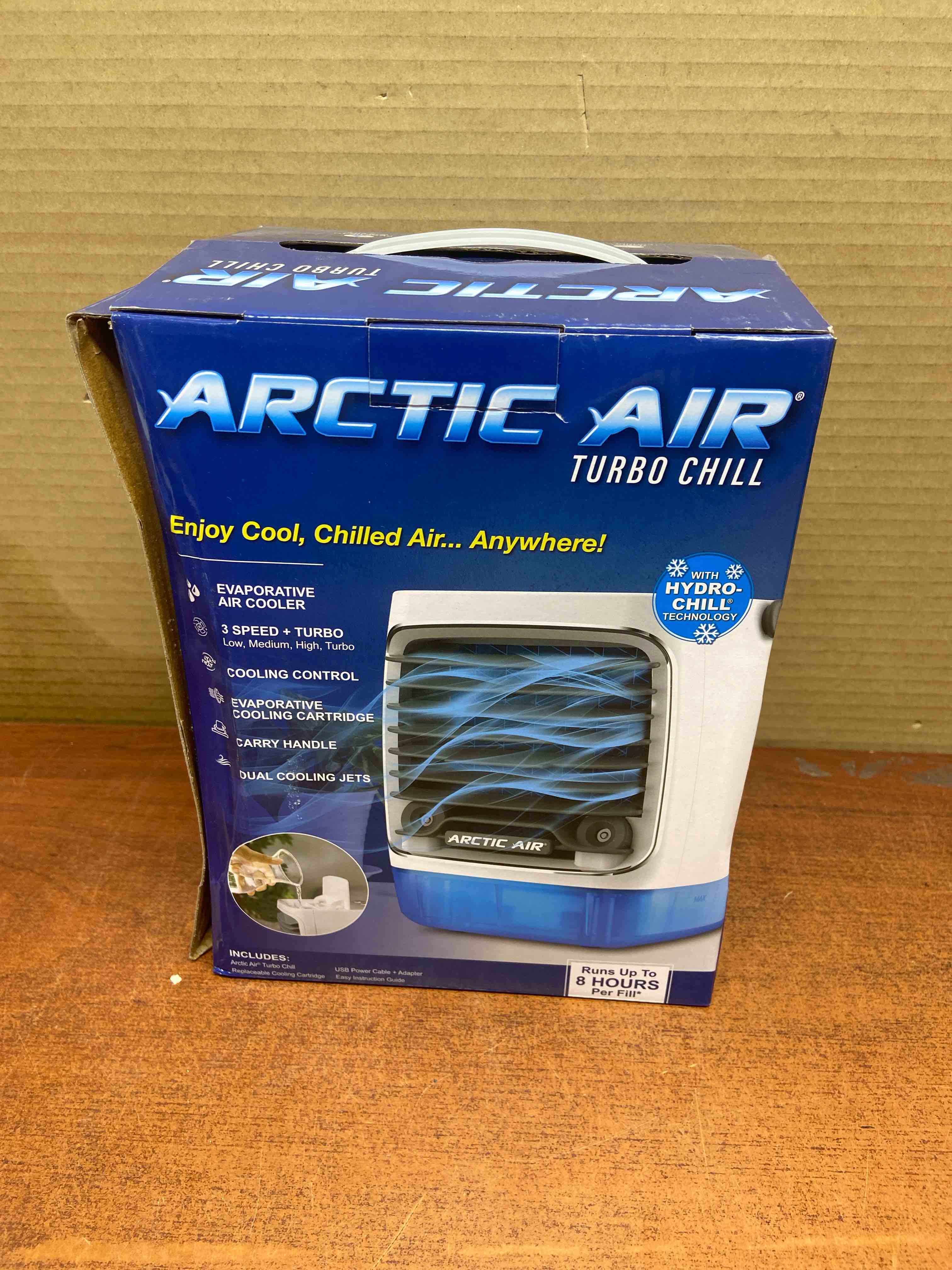 Turbo Chill Desktop Evaporative Space Cooler with LED Nightlight